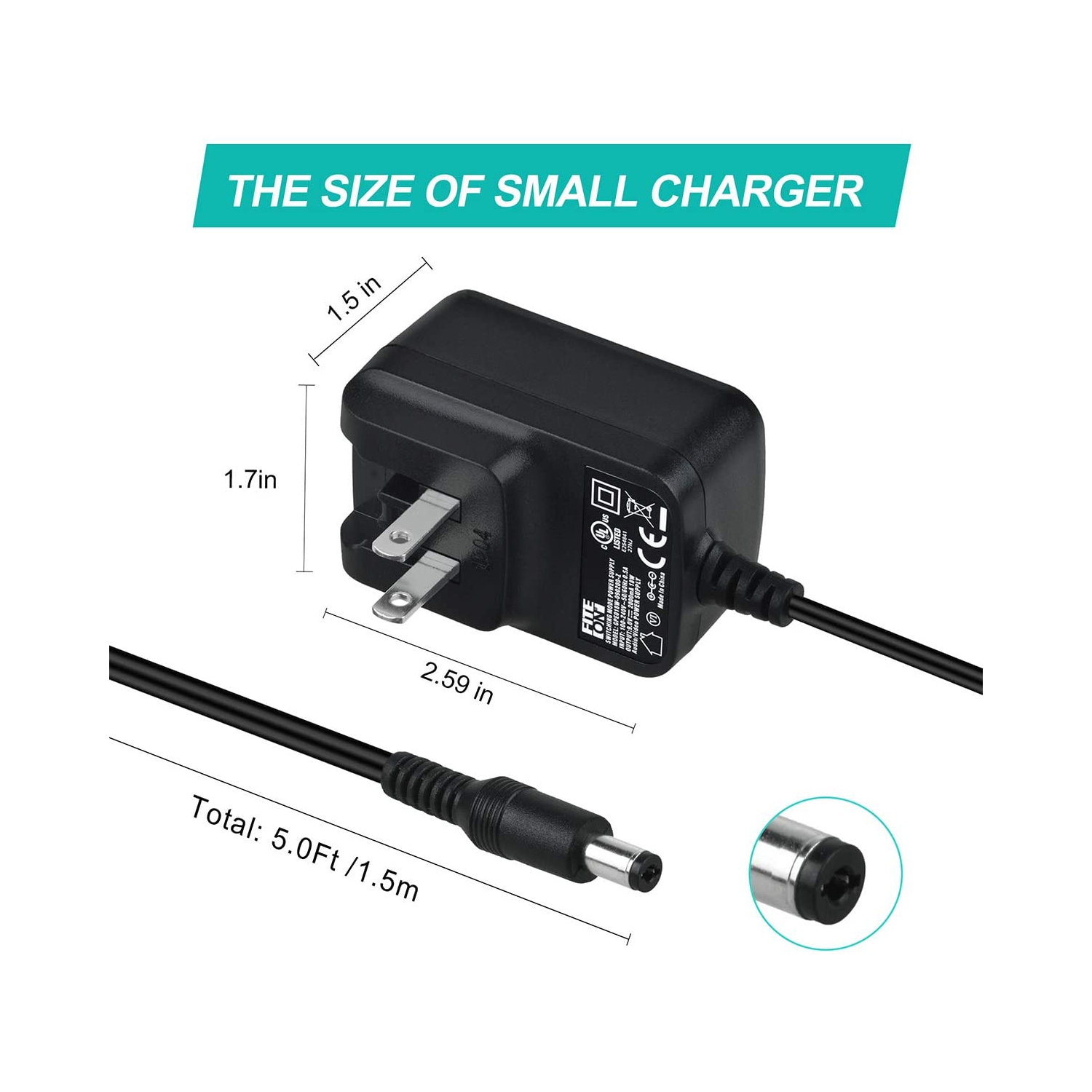 UL Listed 9V AC Adapter Compatible with PT-D200 PTD200 PT-D200VP PT-D210 PTH110 PT-D200G PT-1280 PT-1290 Power
