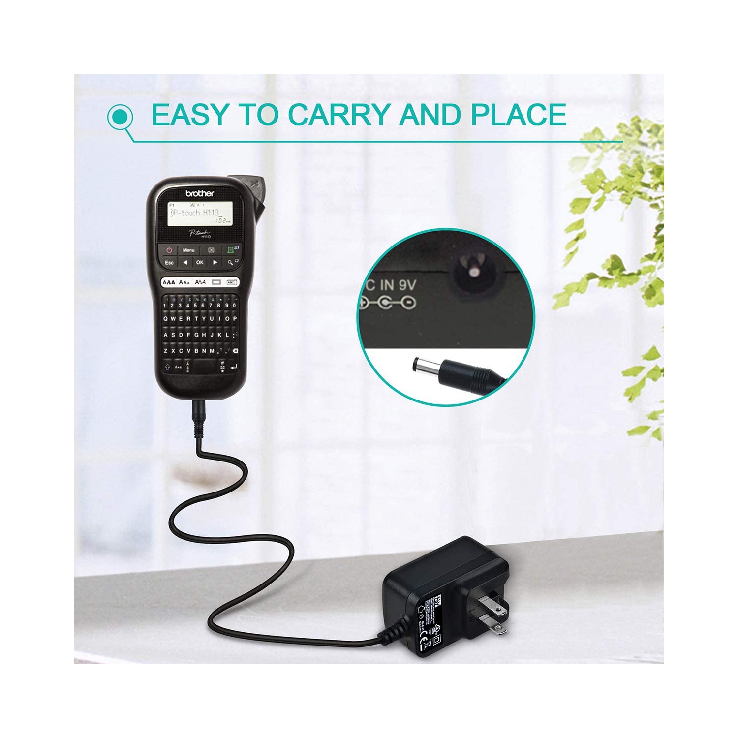 UL Listed 9V AC Adapter Compatible with PT-D200 PTD200 PT-D200VP PT-D210 PTH110 PT-D200G PT-1280 PT-1290 Power