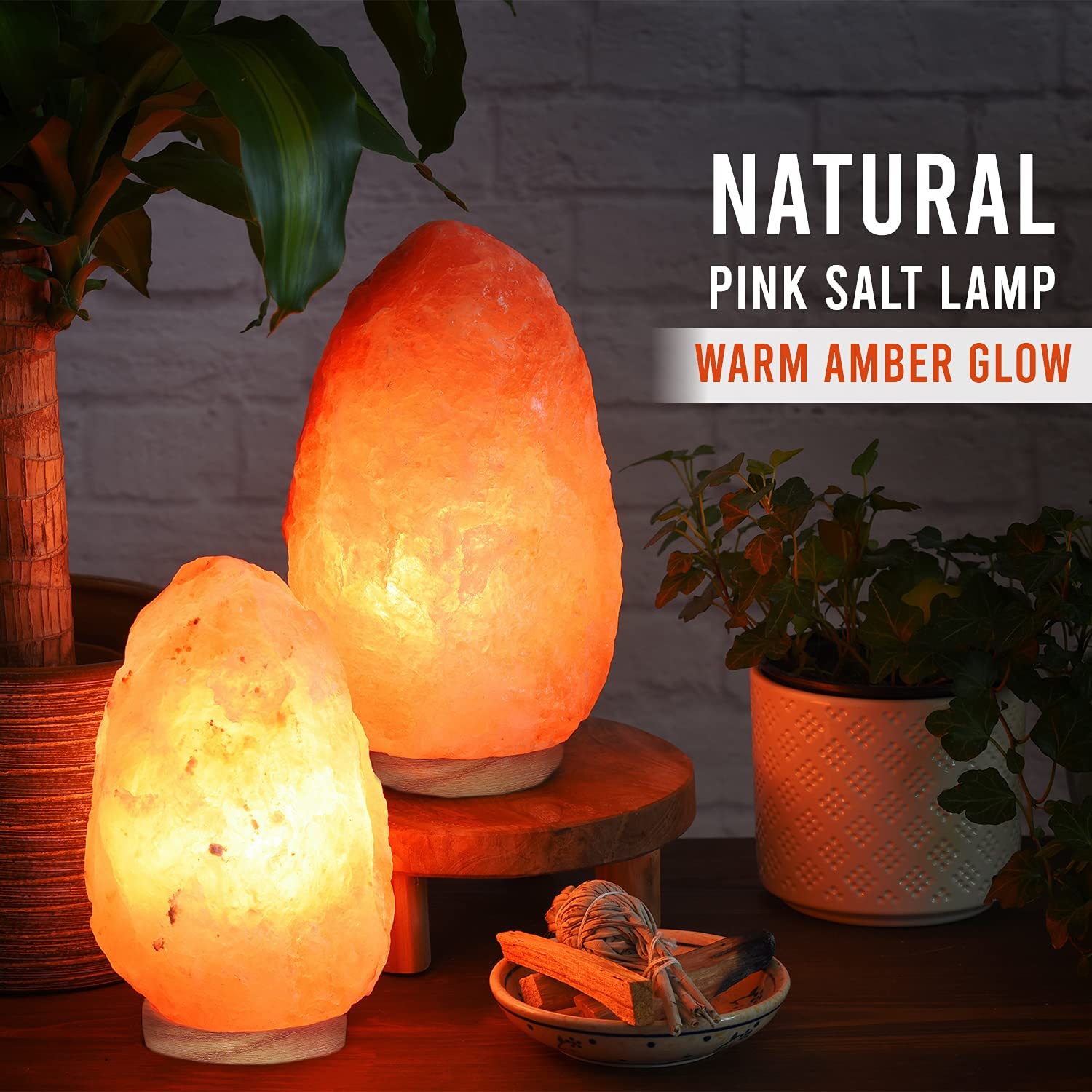 Lampe de nuit rose naturel sel, cristal de sel avec gradateur de luminosité