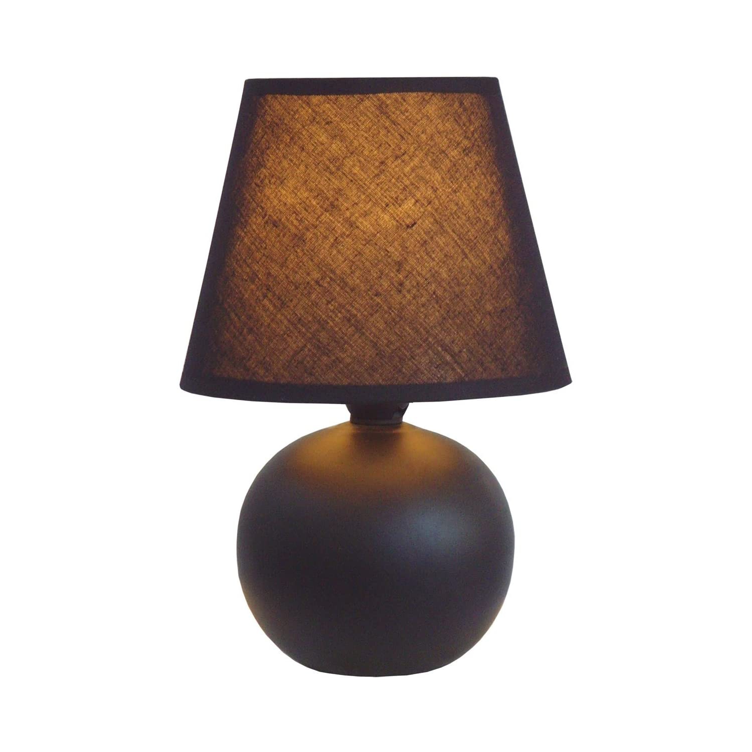 LT2008-BLK Ceramic Globe Table Lamp, Black