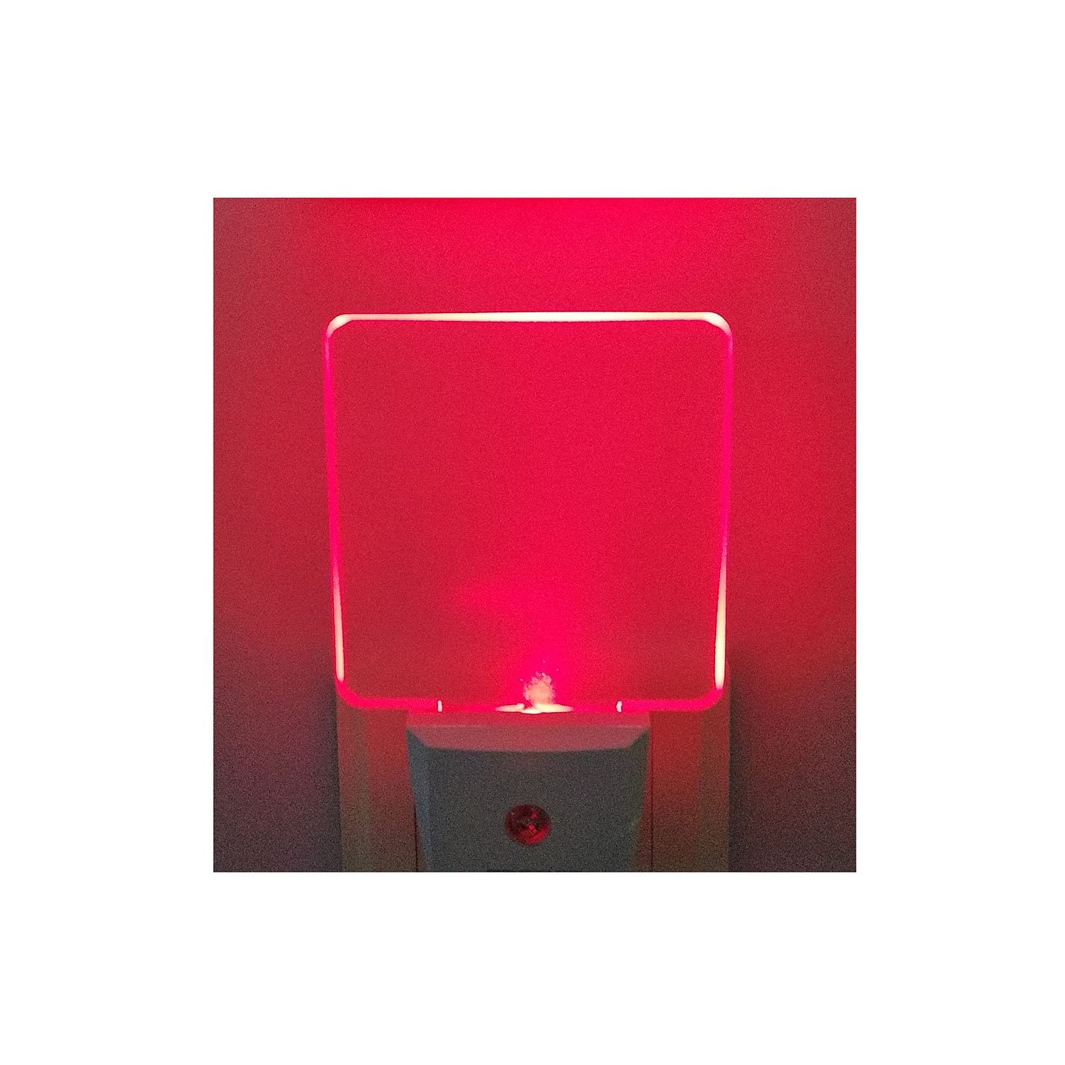 Paquet de 2 lampes de nuit à DEL rouges, éclairage de nuit automatique, capteur de lumière du crépuscule à l’aube