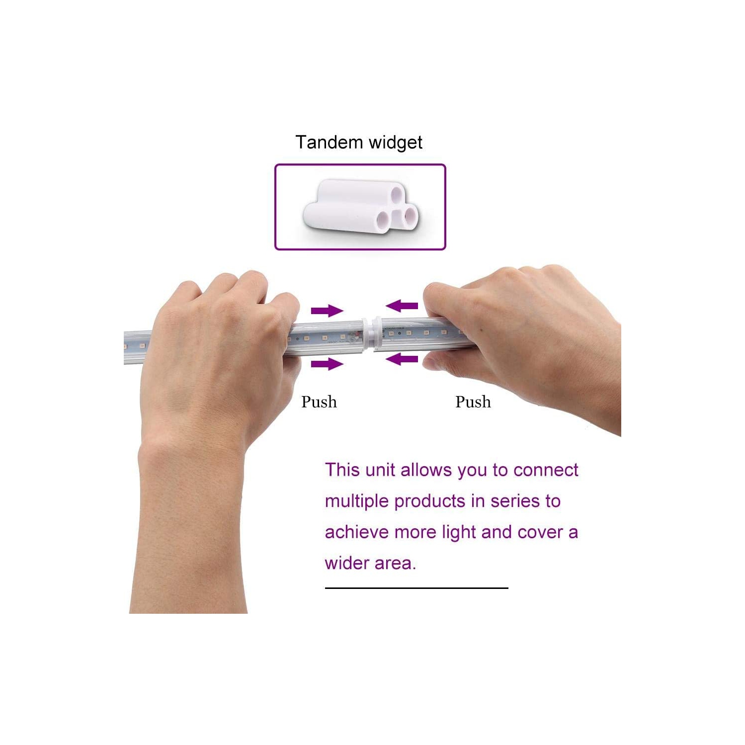 Barre de lumière DEL de culture T5, tube de 5 lampes à spectre complet pour semis/plantes d’intérieur/fleurs/légumes,