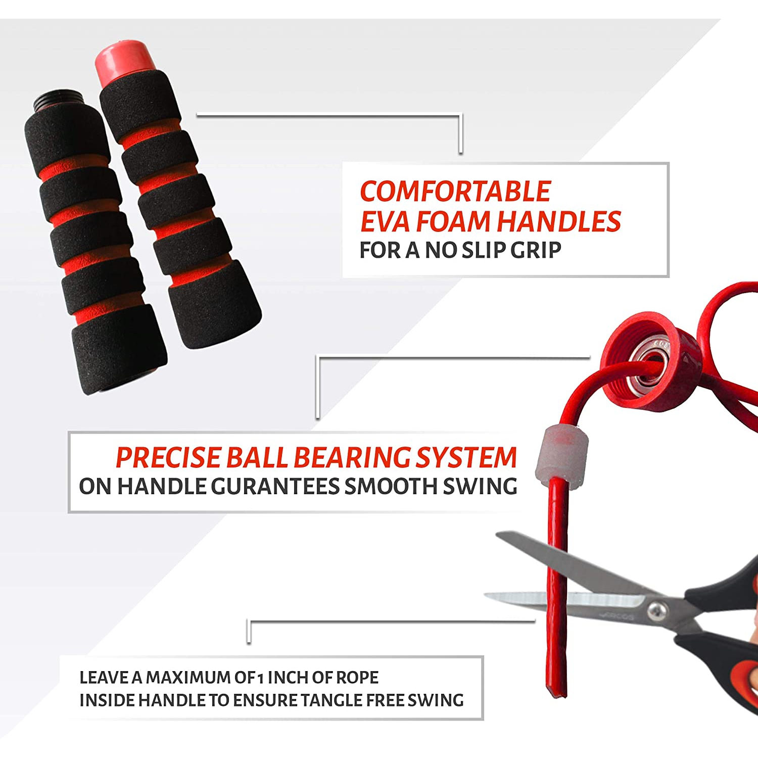 All-Purpose Fitness Jump Rope - Ideal for All Ages & Skill Levels, Indoor/Outdoor, Easily Adjustable, Comfortable