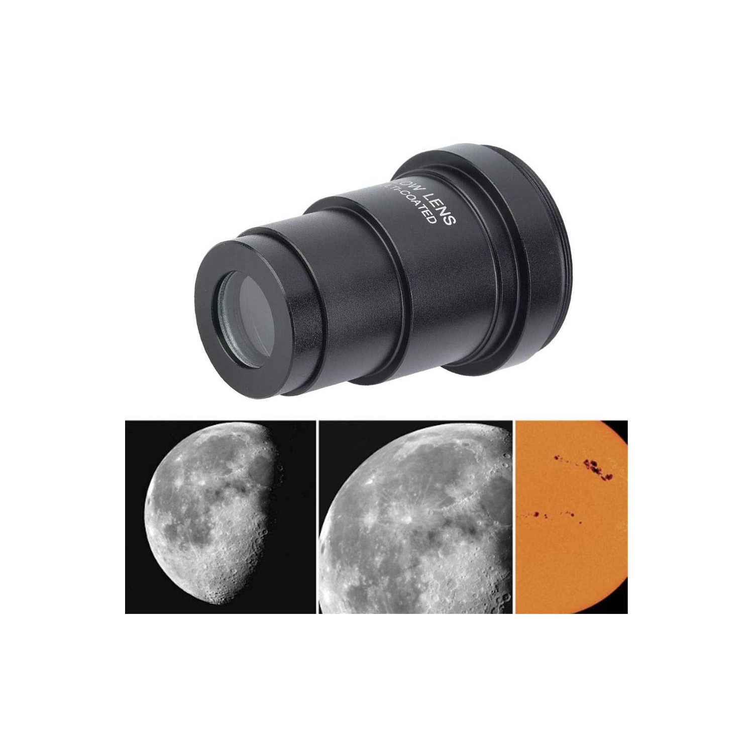 1.25 inches 3X Barlow Lens Fully Black Multi Coated with M42x0.75mm Thread for Standard Telescope Eyepiece Astronomy