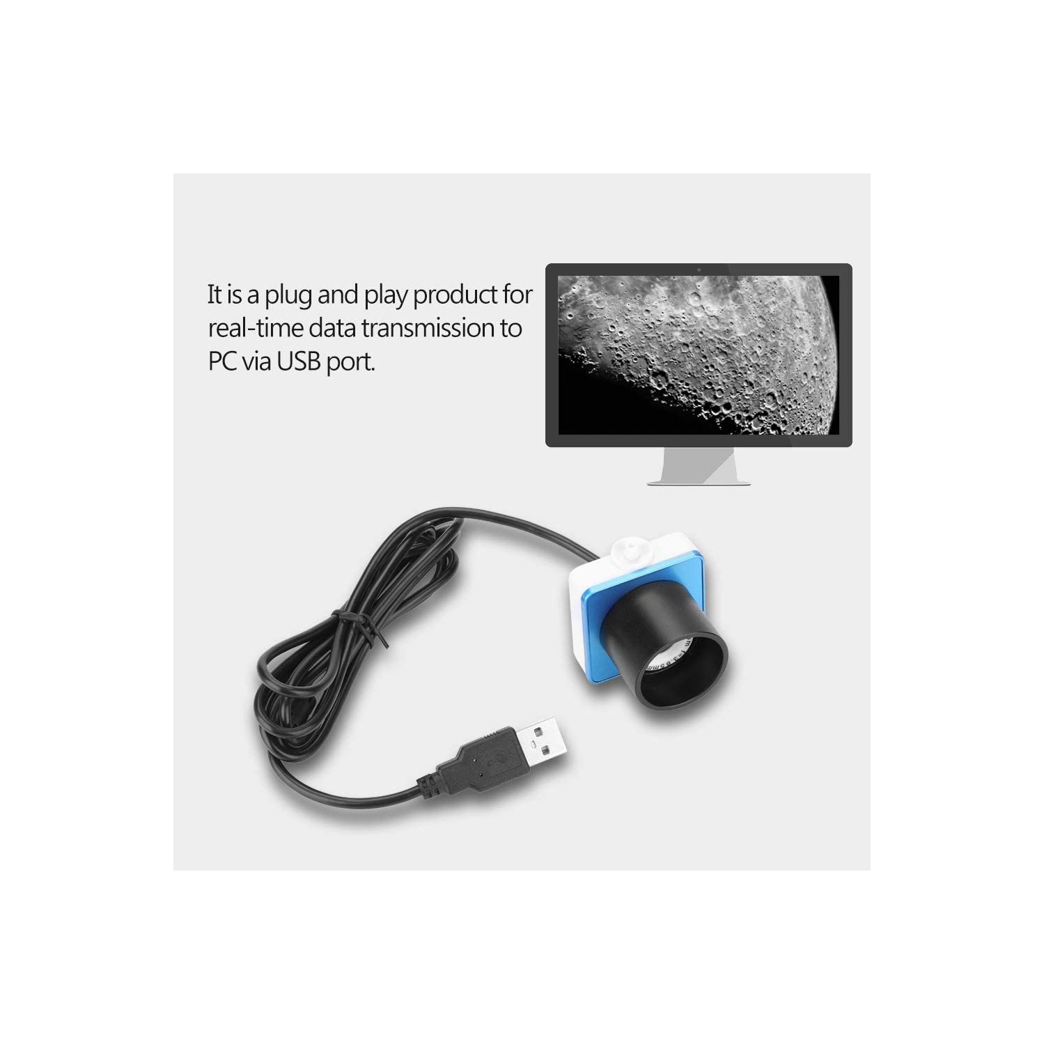 Télescope monoculaire numérique de 1.25 po avec viseur électronique, pour port USB