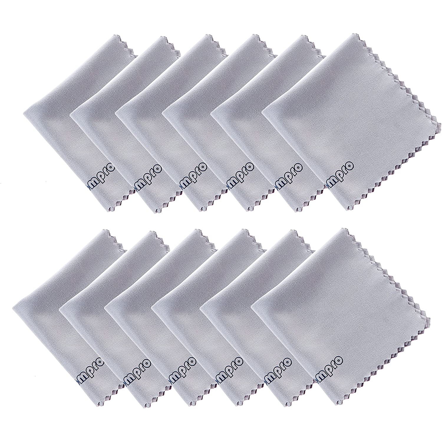 Ensemble de 12 chiffons de nettoyage en microfibre pour objectif d’appareil photo, verre, téléphone cellulaire, iPhone, iPad Tablette, portable,