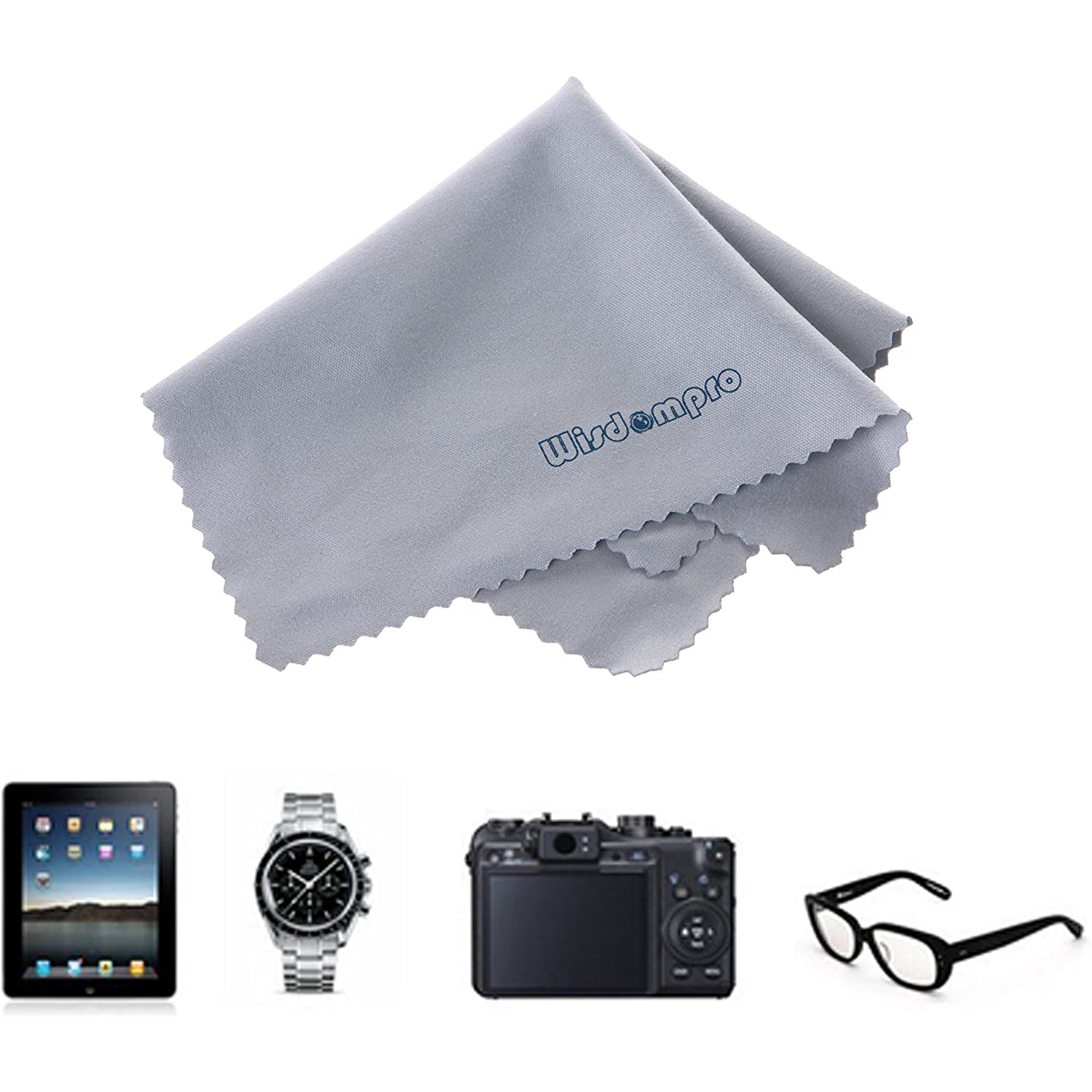 Ensemble de 12 chiffons de nettoyage en microfibre pour objectif d’appareil photo, verre, téléphone cellulaire, iPhone, iPad Tablette, portable,