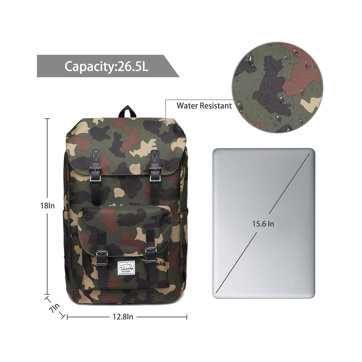 Sac à dos pour hommes, sac à dos de camping de randonnée tout-aller résistant à l’eau Drawsg