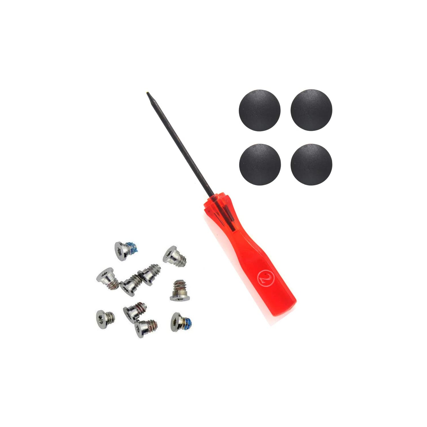 4 Pack Rubber Case Feet+Set of 10pcs Repair Replacement Screw+1pcs 5 Point Pentalobe Screwdriver Compatible
