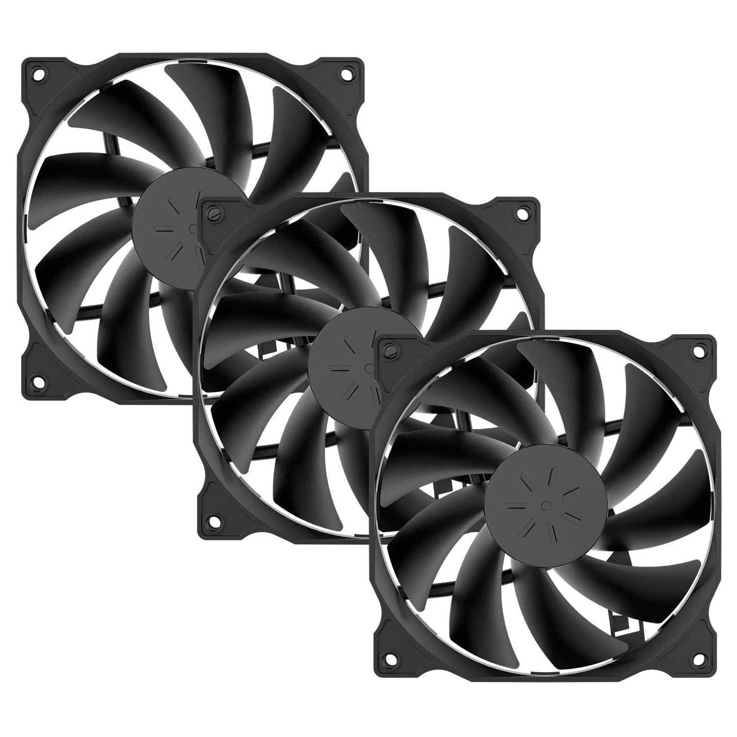 3-Pack Long Life Computer Case Fan 120mm ling Case Fan for Computer Cases ling(12BK3-3)