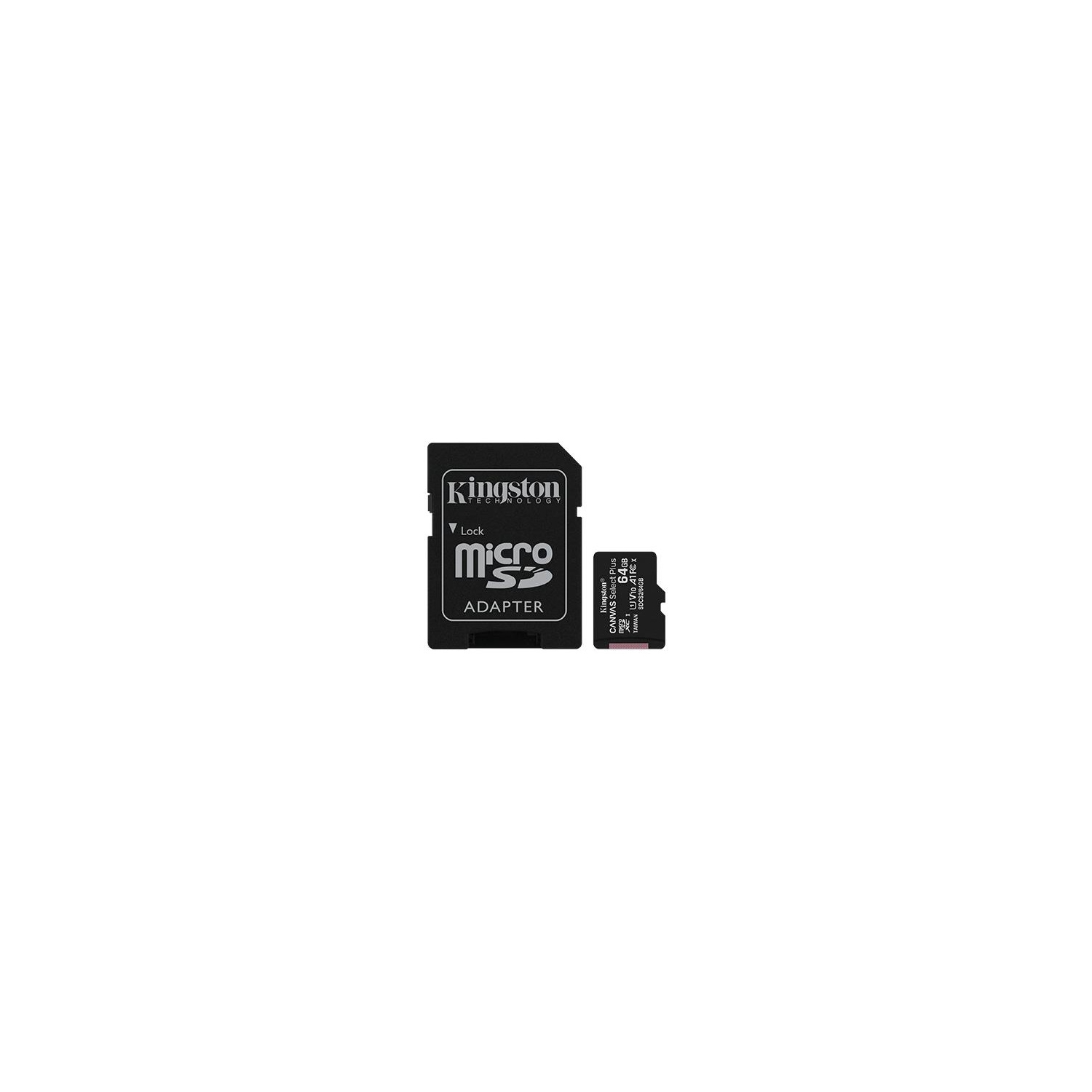 Kingston Canvas Select Plus microSDXC 64GB Class 10 UHS-I Up to 100MB/s Read (SDCS2/64GBCR)