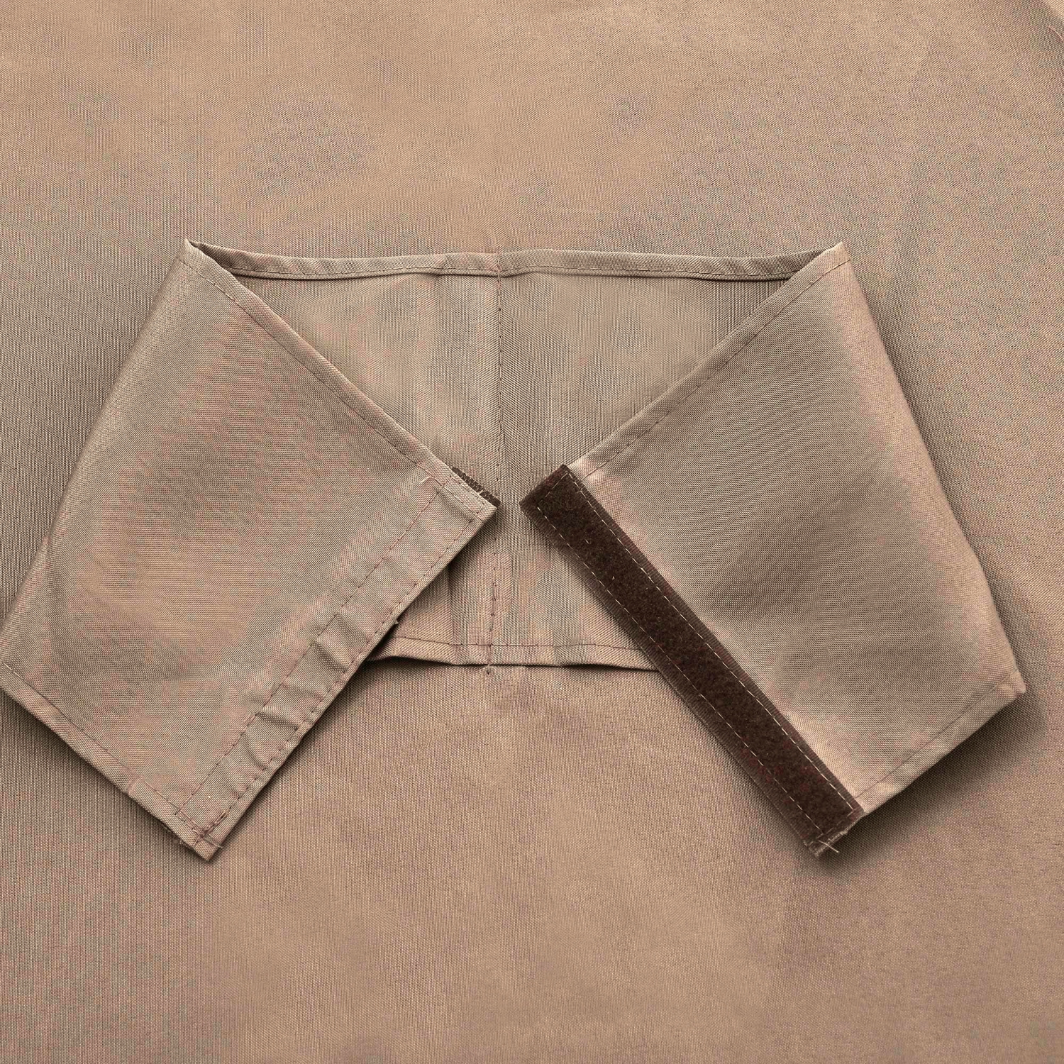 Outsunny 10' x 10' Universal Gazebo Sidewall Set with 4 Panels, Hooks/C-Rings Included for Pergolas & Cabanas, Brown