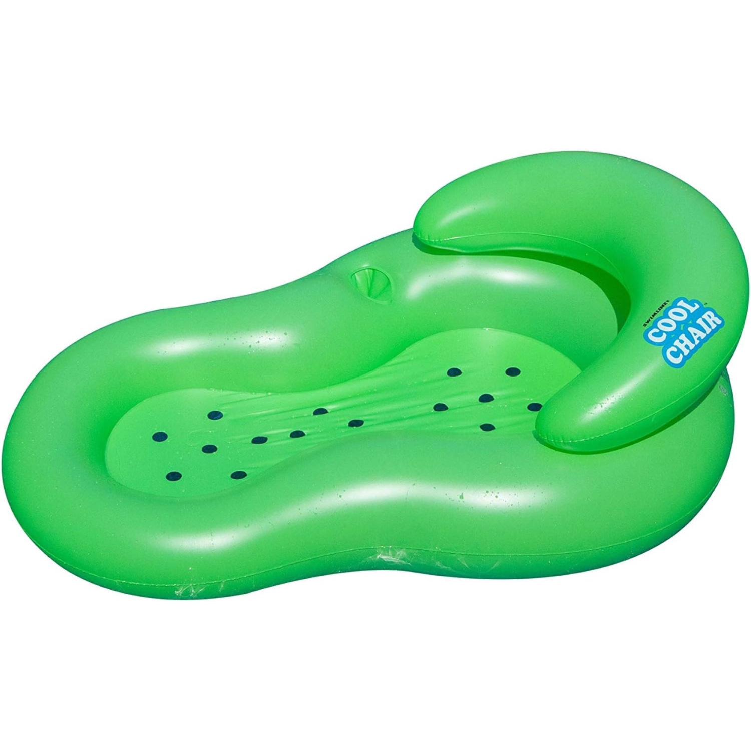 Chaise longue gonflable Green Cool avec trous, 62.5 po