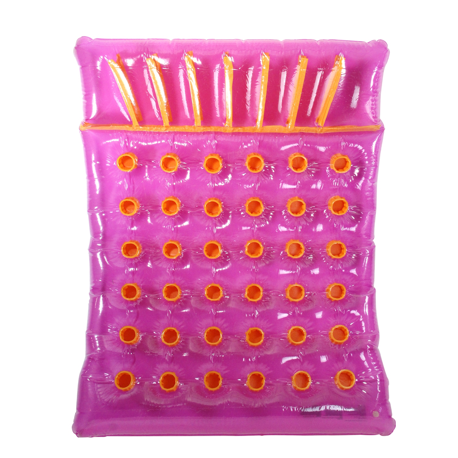 78" Water Sports Purple Two-Person Double Inflatable Swimming Pool Mat Float