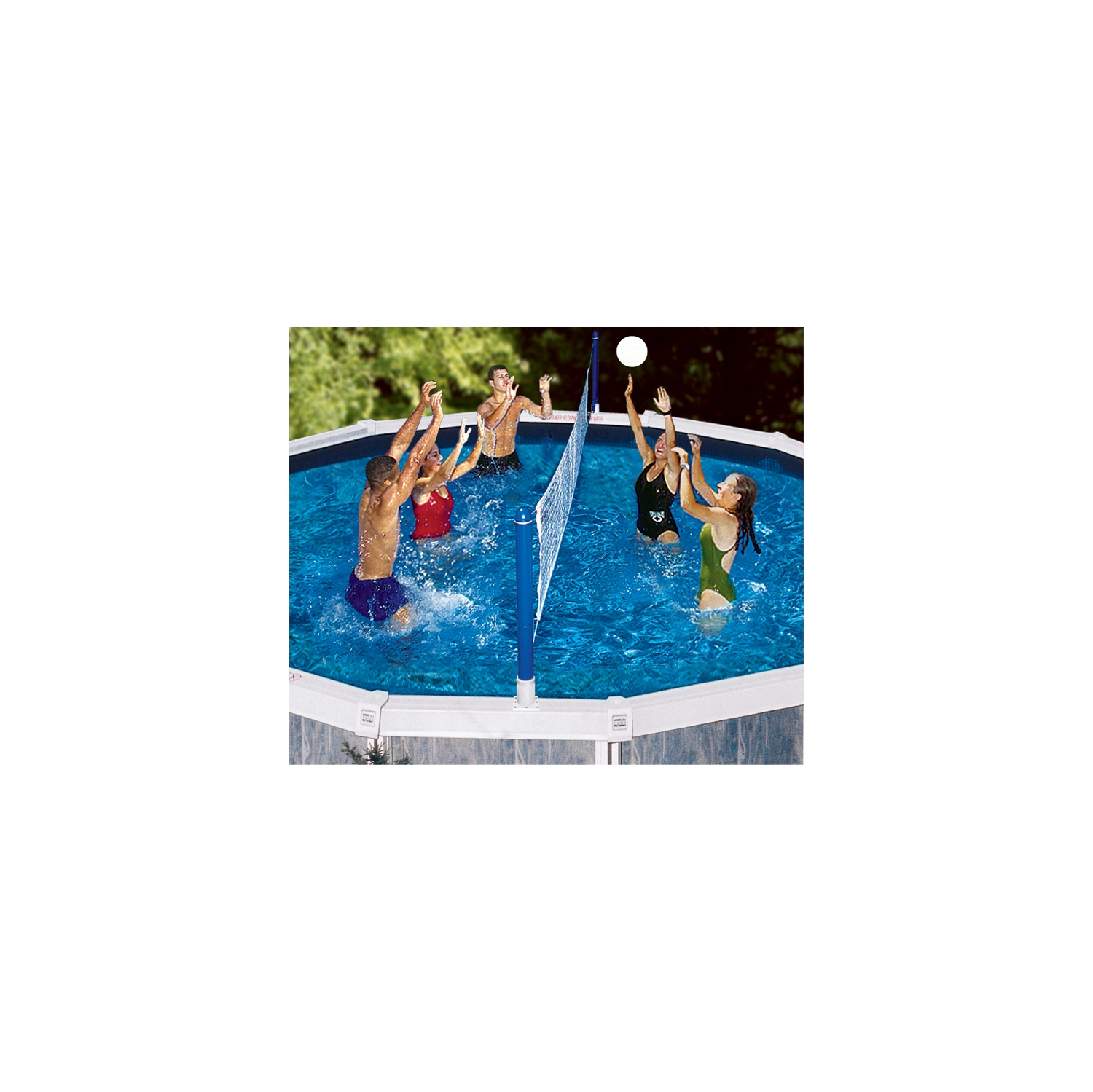 Jeu de volleyball/piscine Cross de Water Sports - supports de filet à visser
