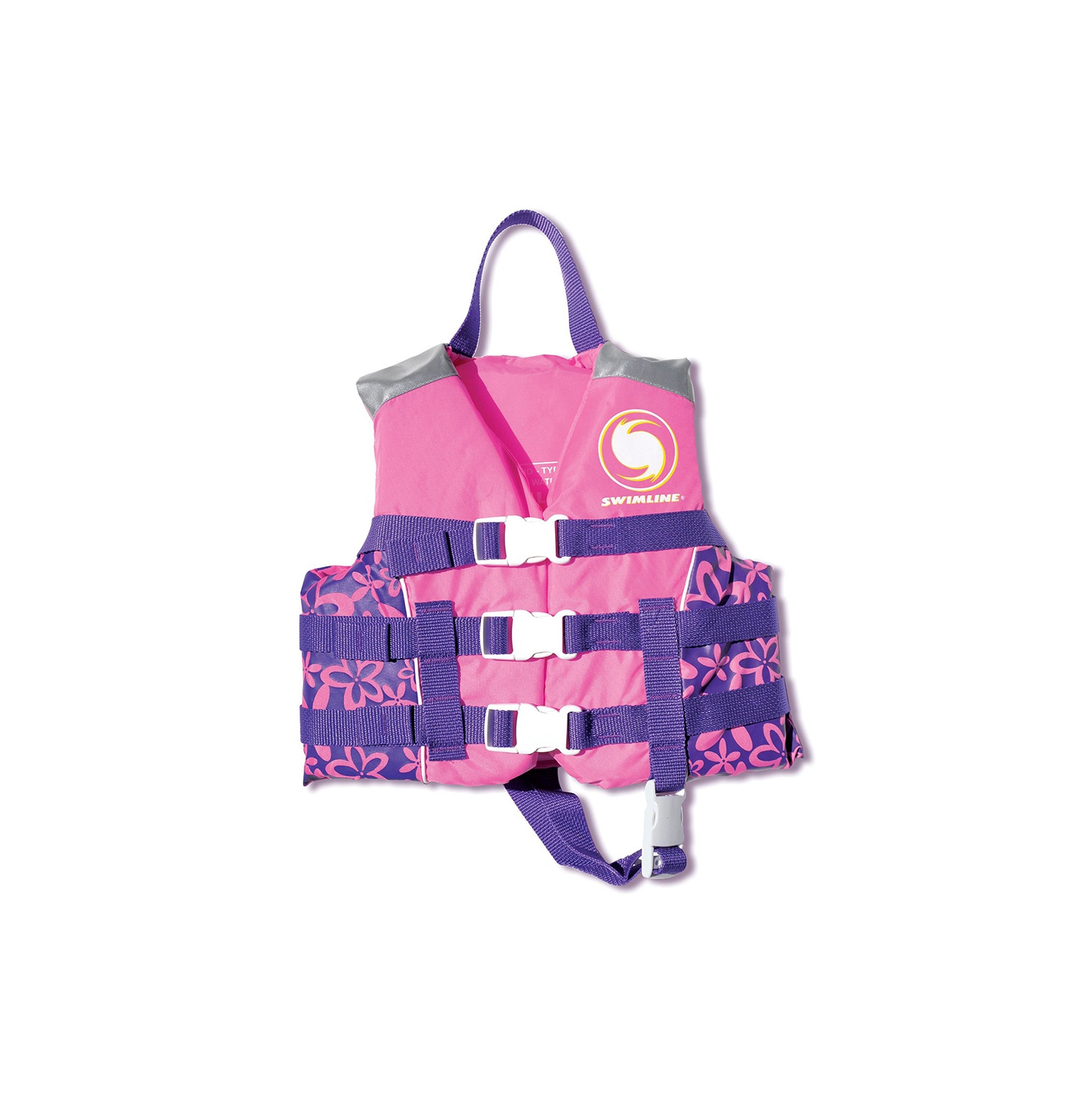 Gilet de sauvetage floral rose et violet pour filles - jusqu'à 50 lb