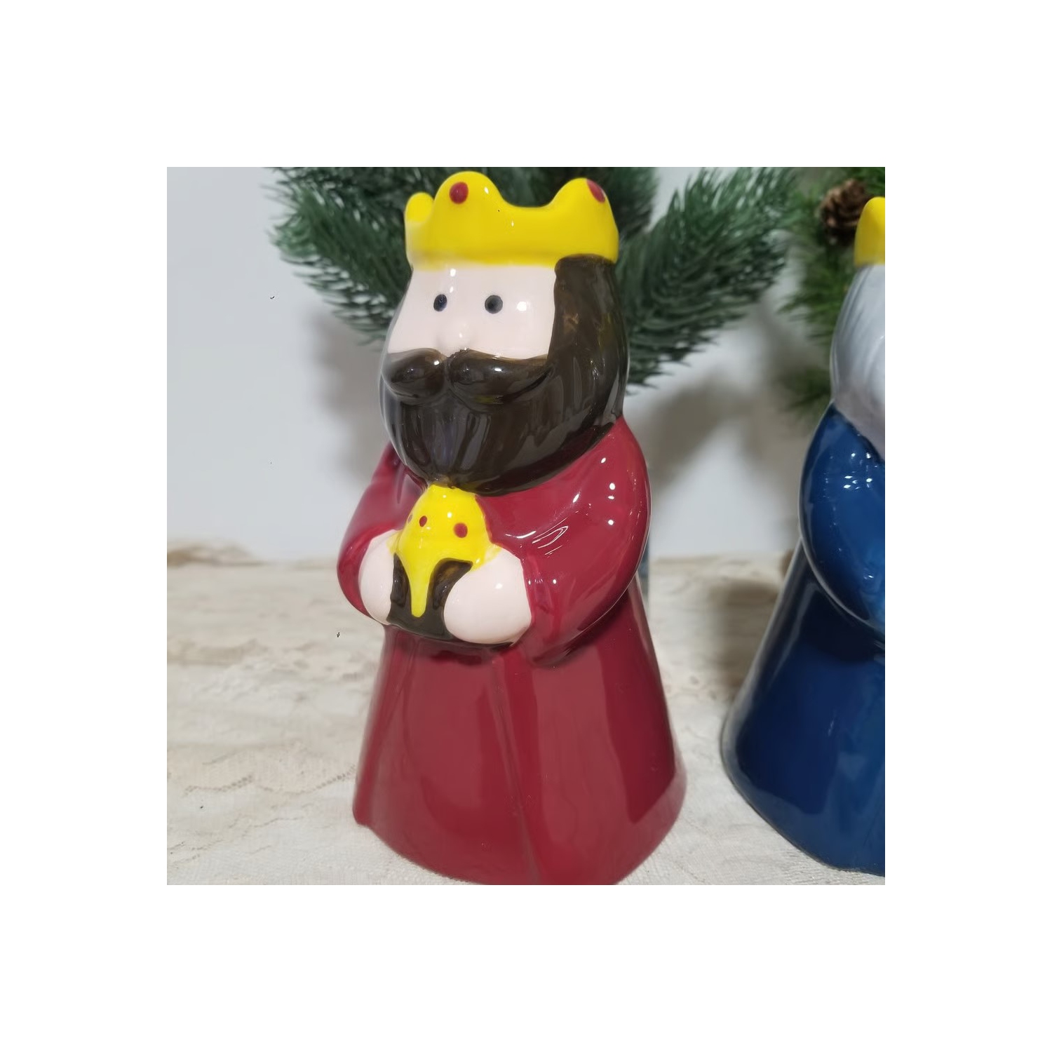 Set of 3 Wise Men Christmas Nativity Taper Candle Holders 6.5"