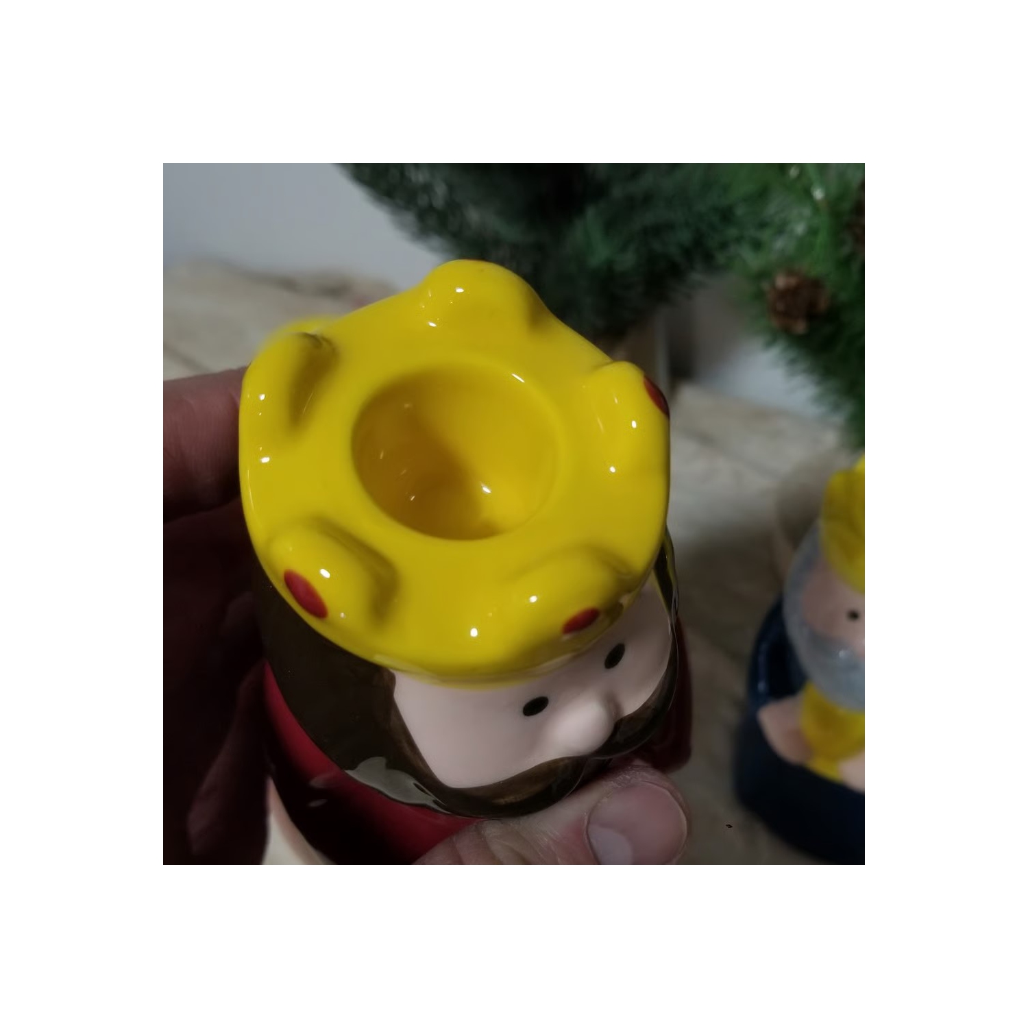 Set of 3 Wise Men Christmas Nativity Taper Candle Holders 6.5"