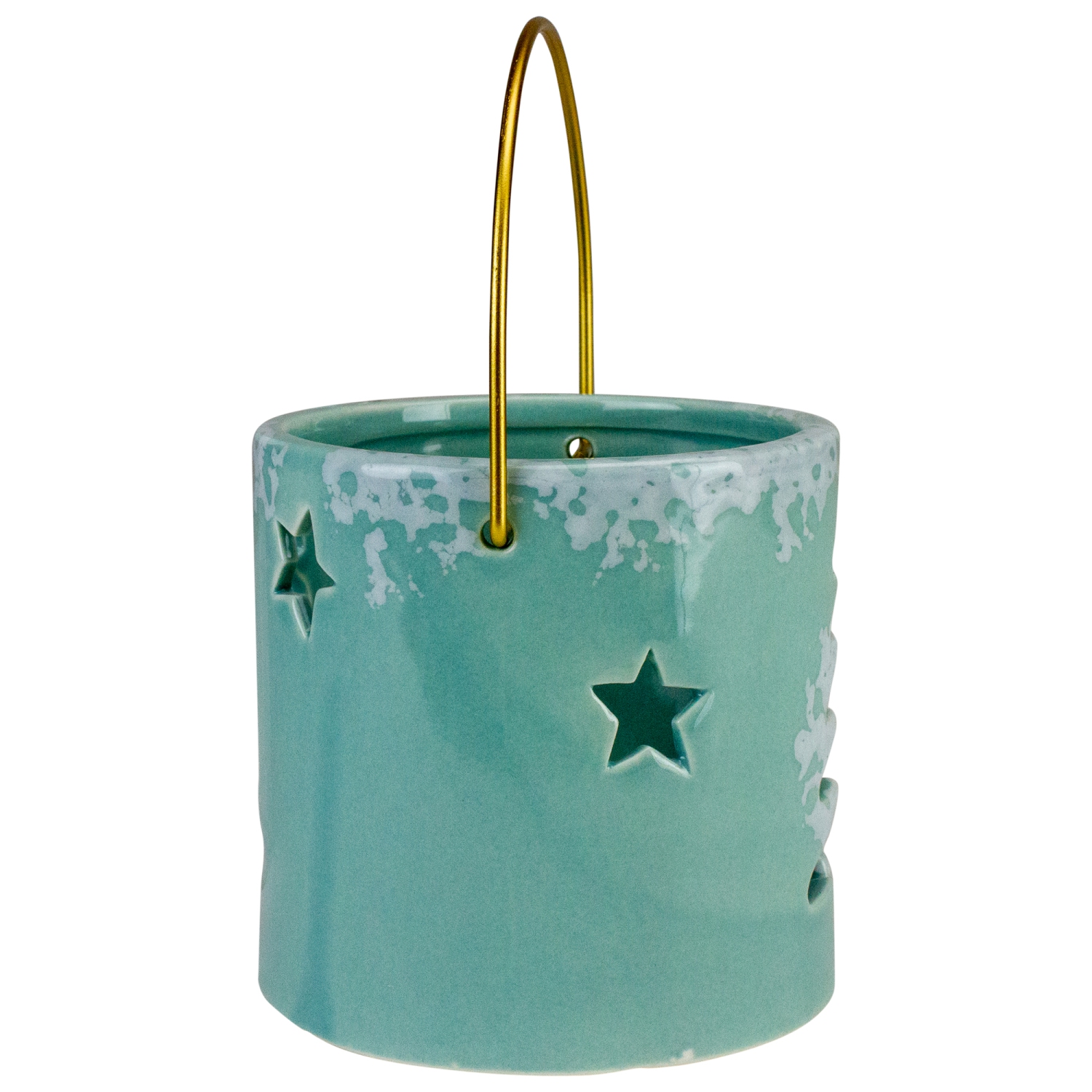 3.75" Green Christmas Tree Cut Out Tea Light Candle Holder