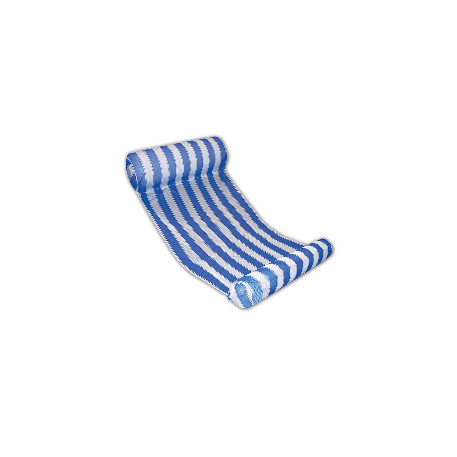 51.75" Blue and White Striped Water Hammock Swimming Pool Lounger