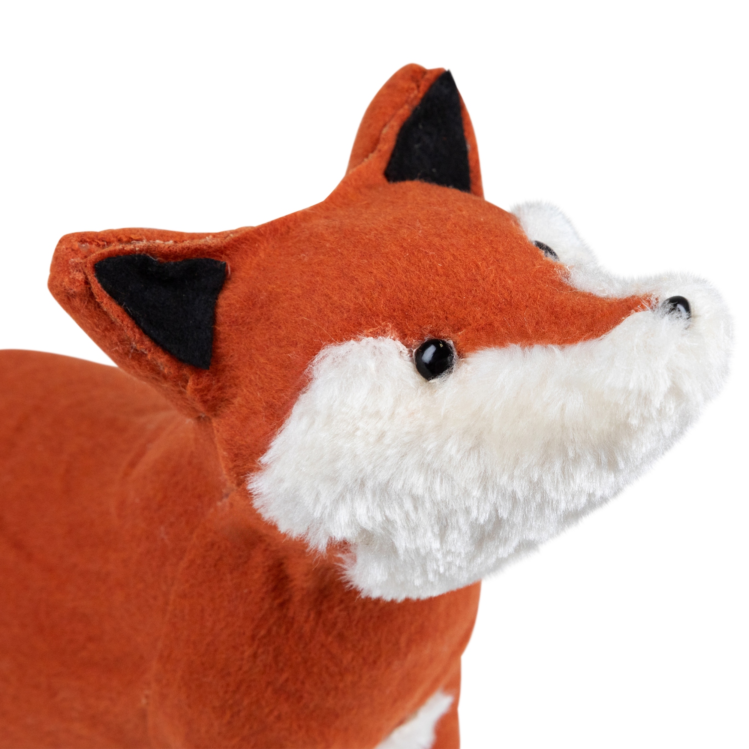 15.75" Orange and Cream Plush Sitting Fox Fall Tabletop Decor