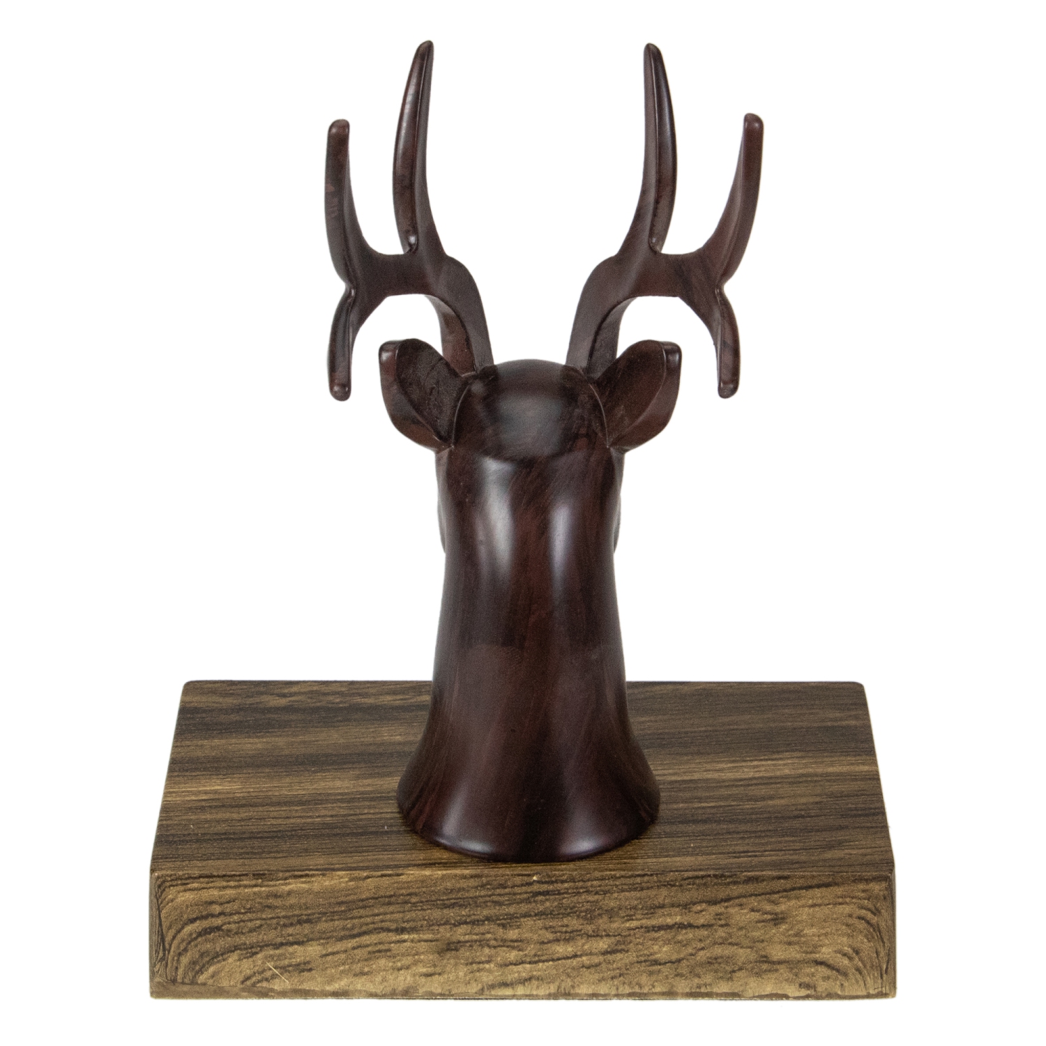 7.5" Brown Marbled Buck Deer Head Christmas Stocking Holder