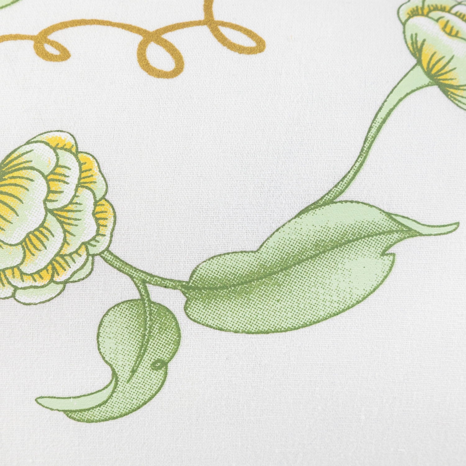 13.25" White, Soft Green and Yellow Floral Pig Spring Tabletop Decoration