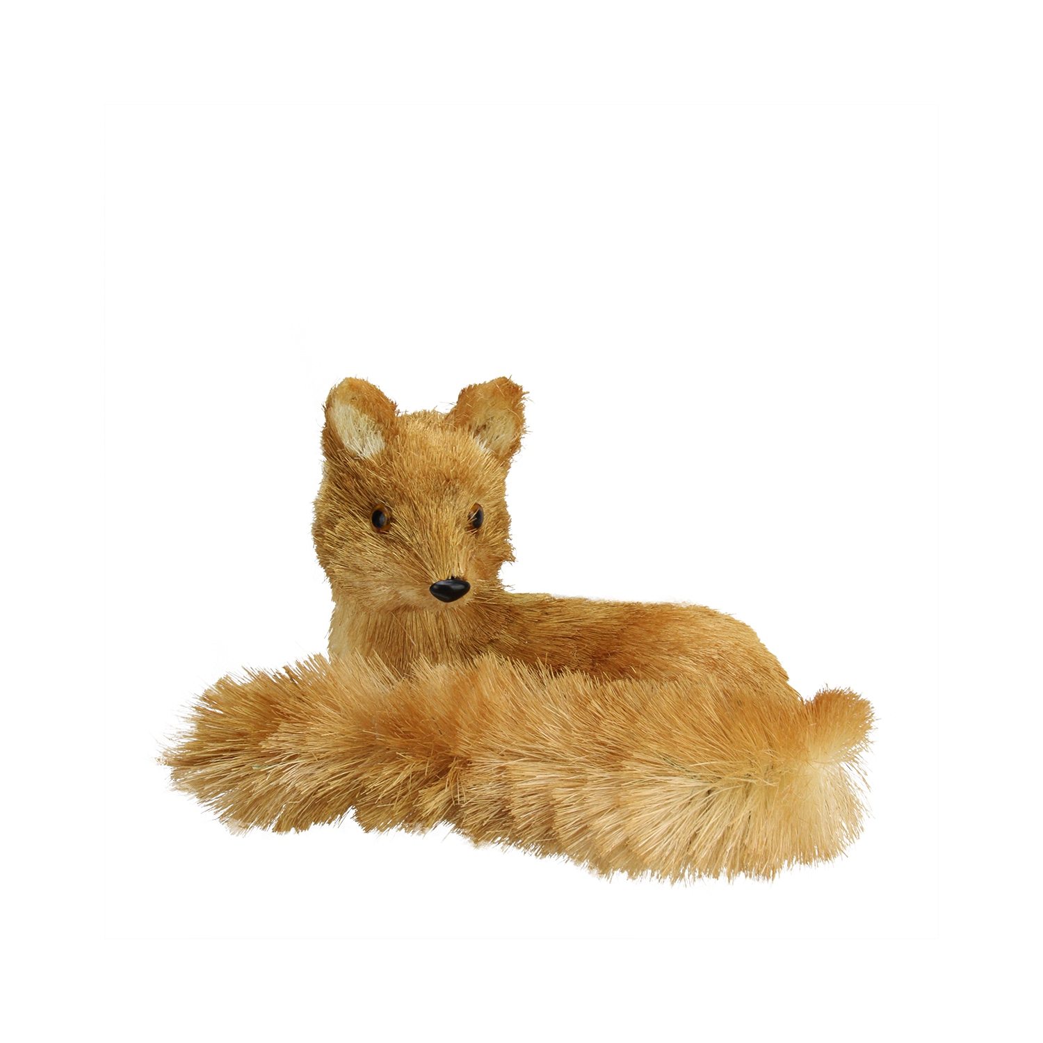 11" Brown Contemporary Laying Fox Figurine Tabletop Decoration