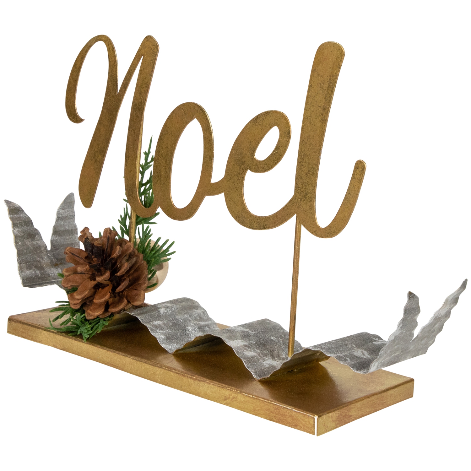 11" Pine and Pine Cone "NOEL" Tabletop Christmas Decor