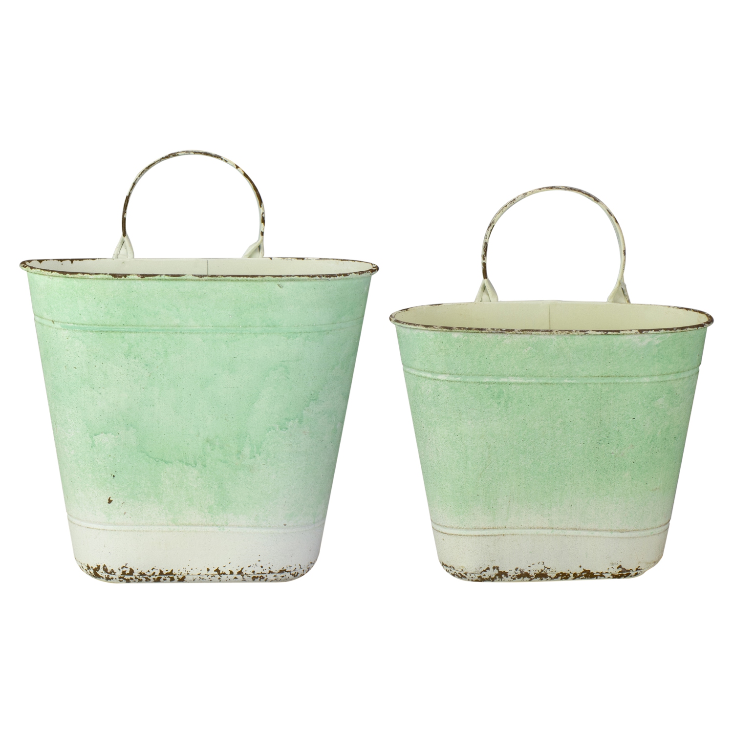 Set of 2 Green Ombre Decorative Wall Decor 13.75"