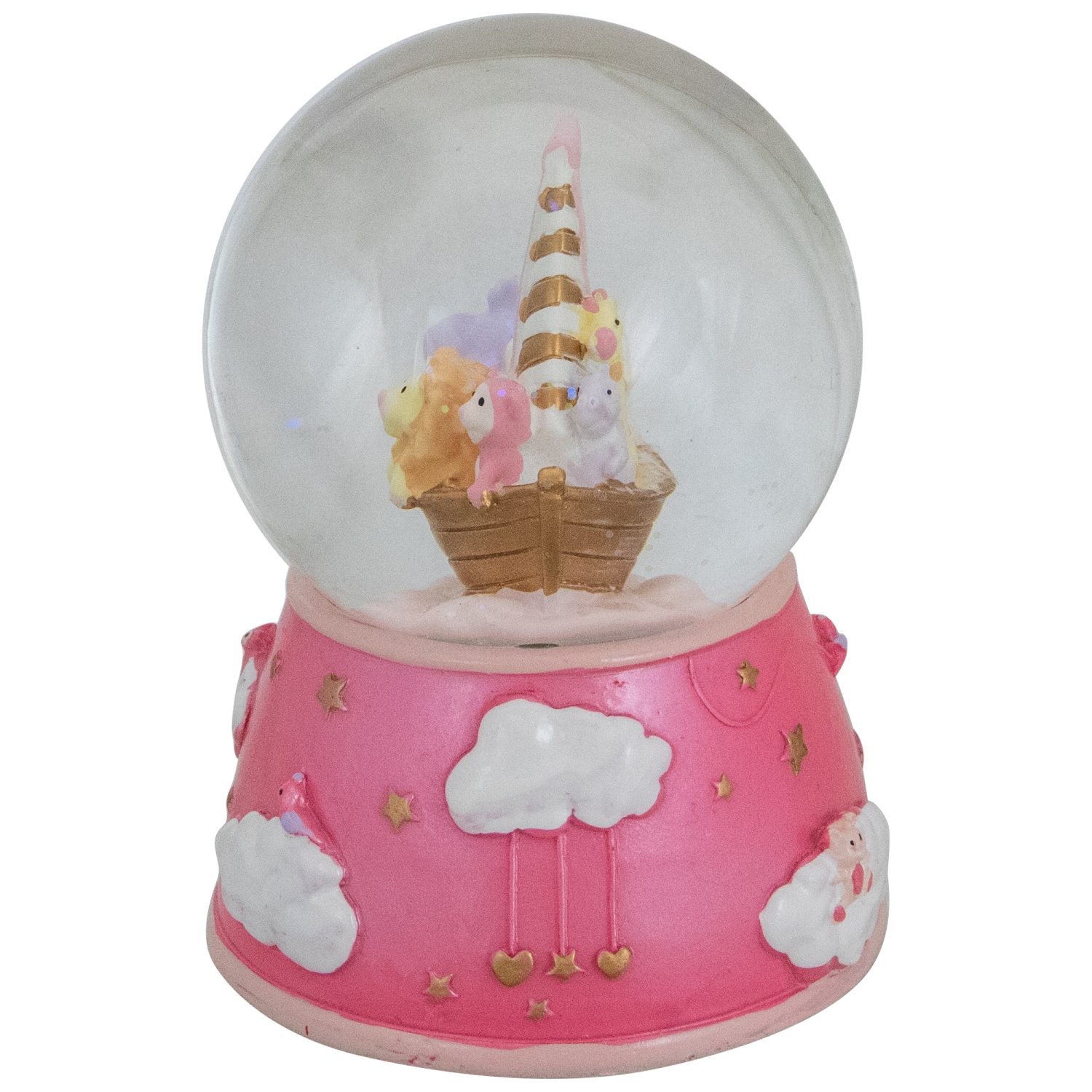 5" Children's Pink Sleepy Time Musical Snow Globe