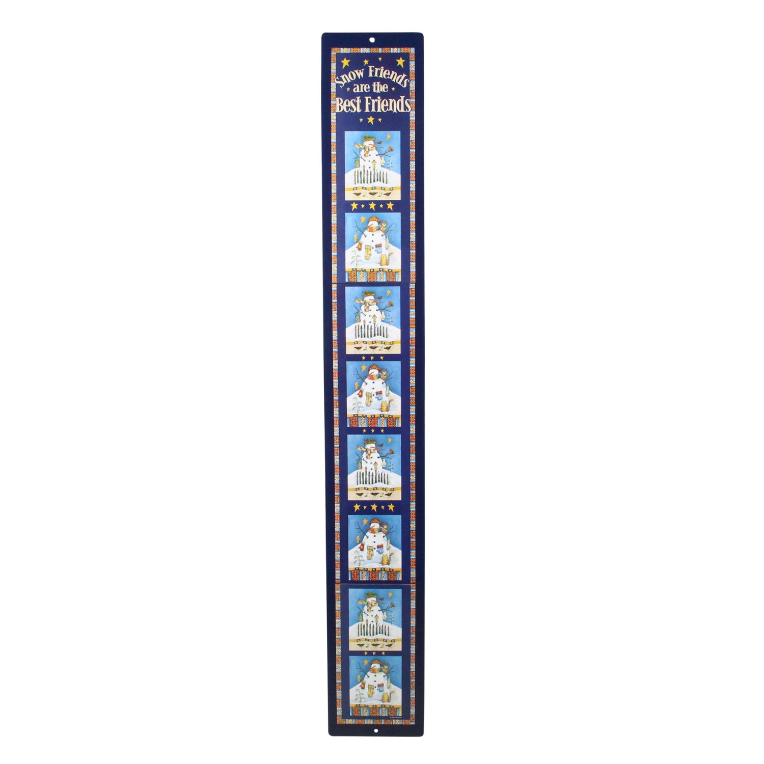 Club Pack of 120 Blue and White Snow Friends Wall Hanging Christmas Card Holders 42"