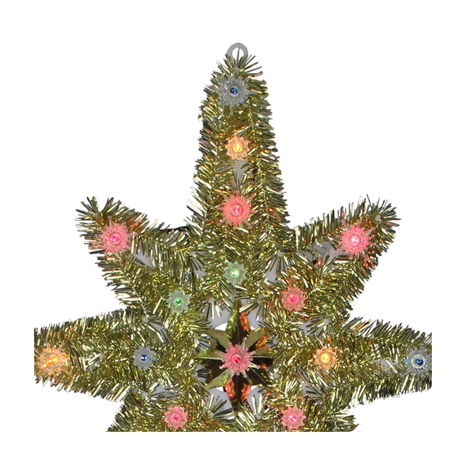 21" Lighted Gold Star of Bethlehem Christmas Tree Topper - Multicolor Lights