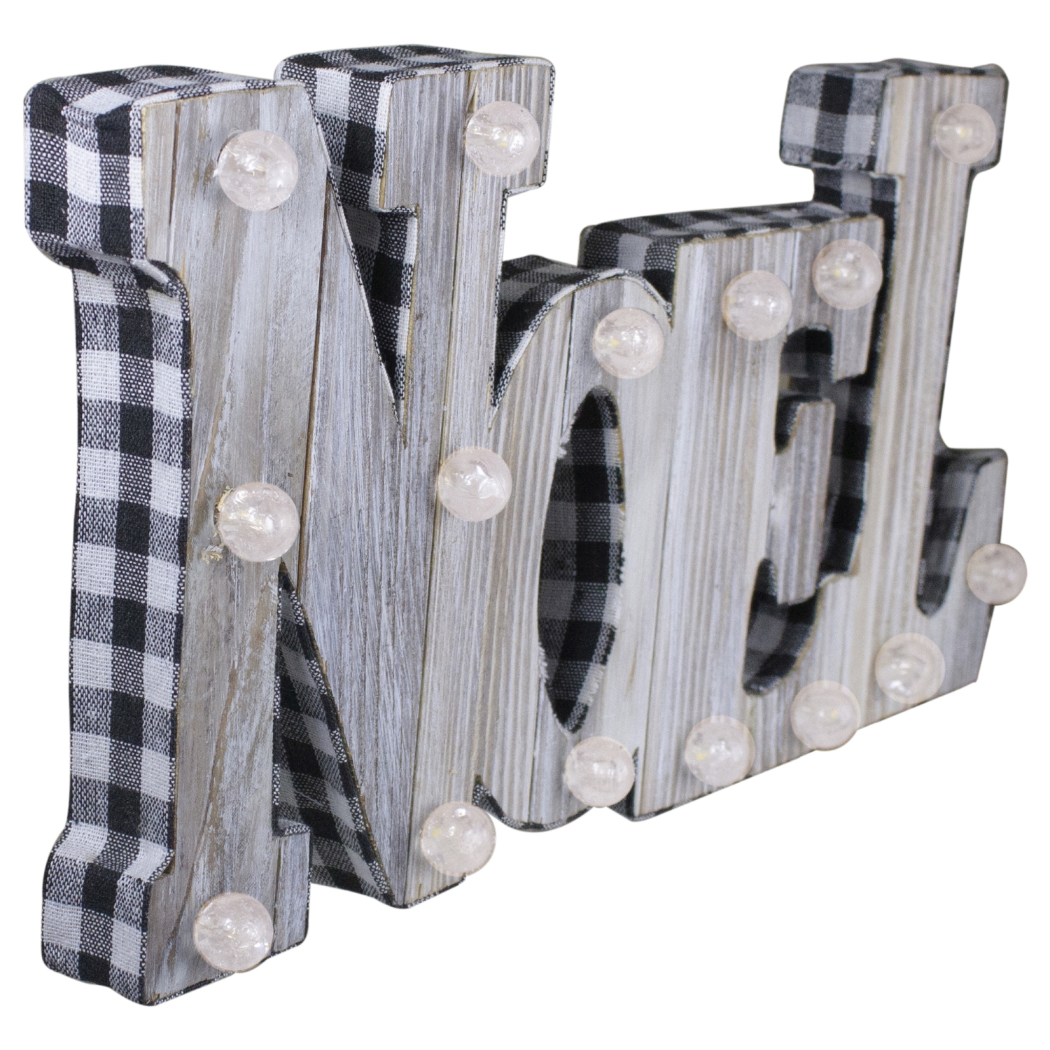 17" Lighted 3D Wooden "NOEL" Christmas Table Top Decor