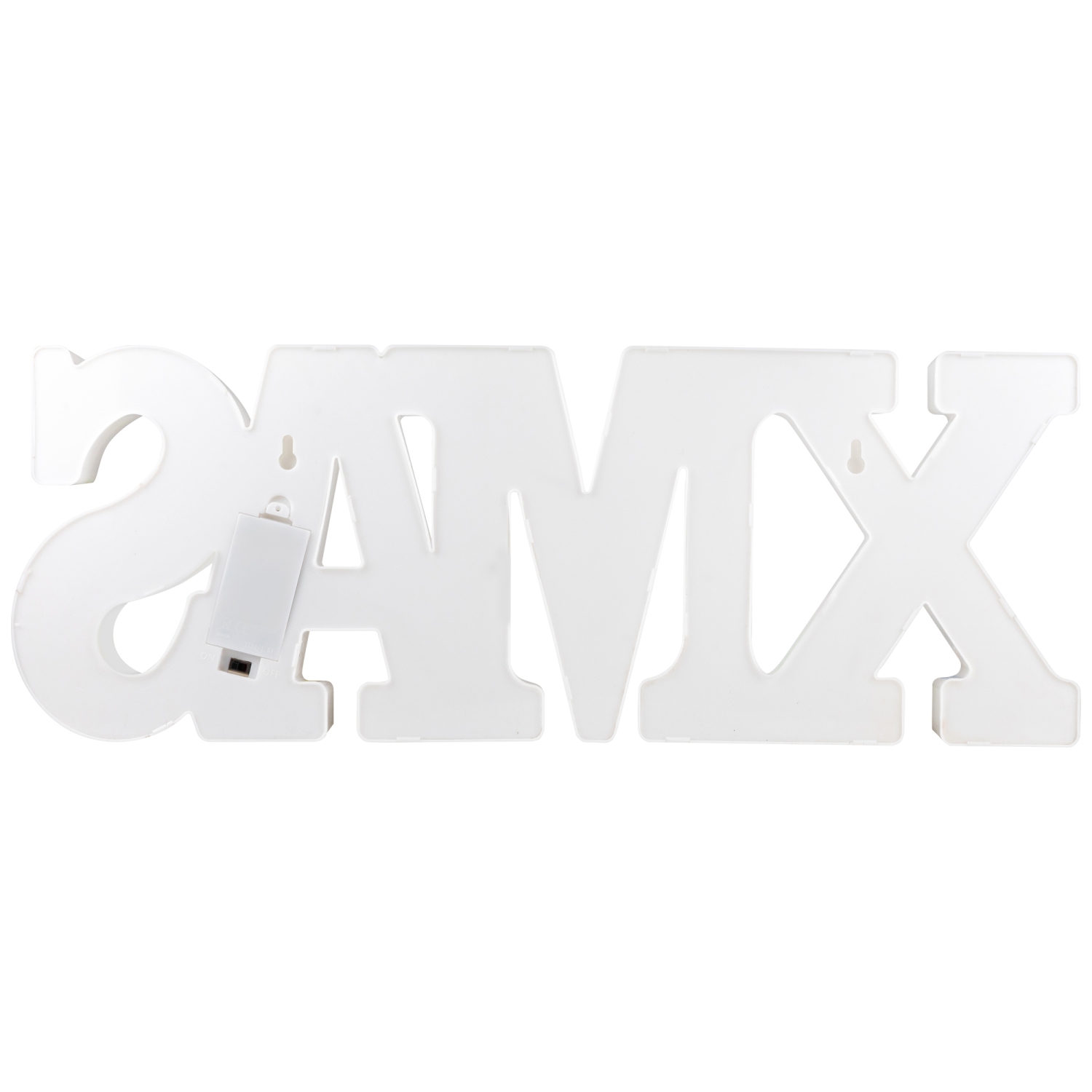 18.5" White Battery Operated LED Lighted XMAS Christmas Marquee Sign