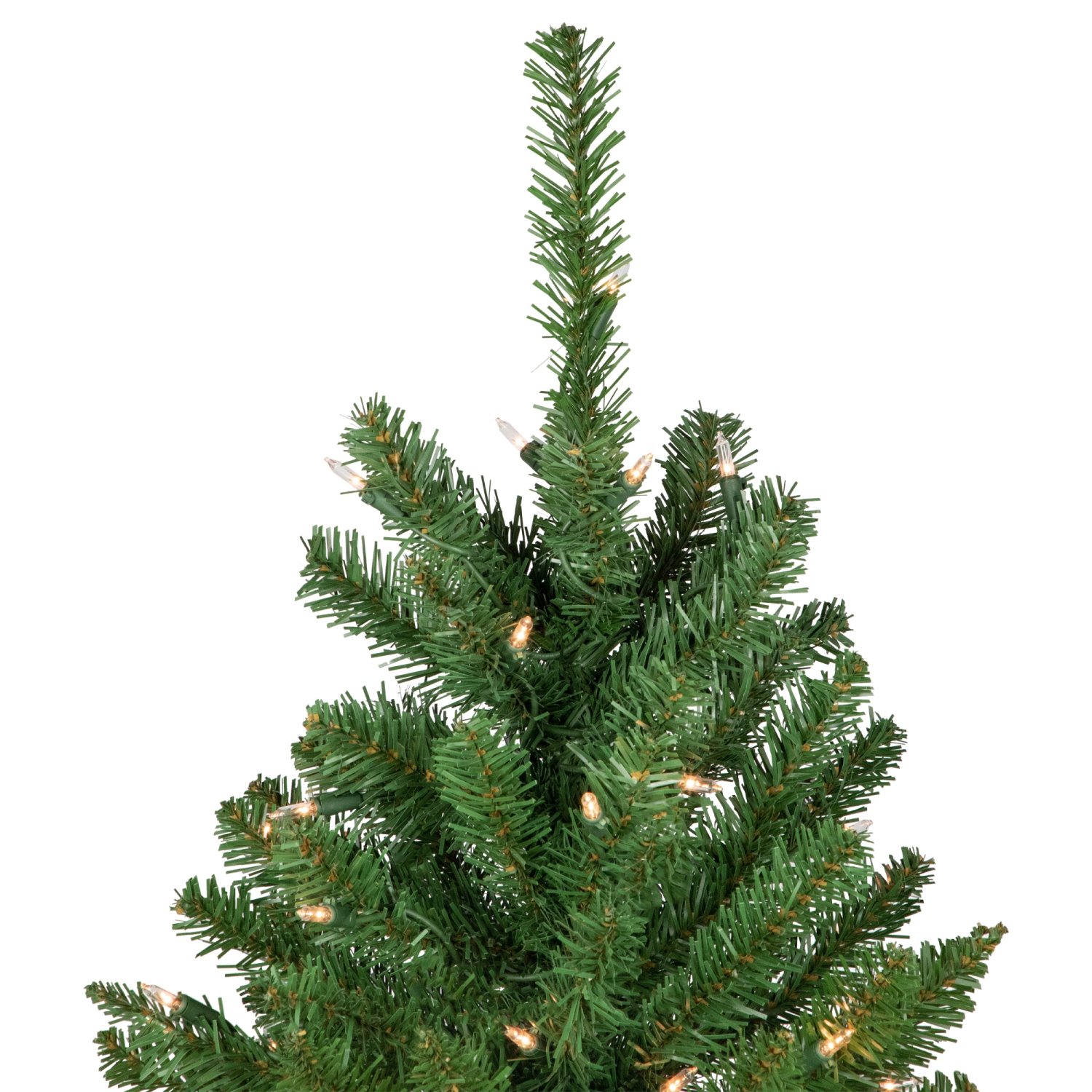 7.5' Pre-Lit Pencil White River Fir Artificial Christmas Tree - Clear Lights