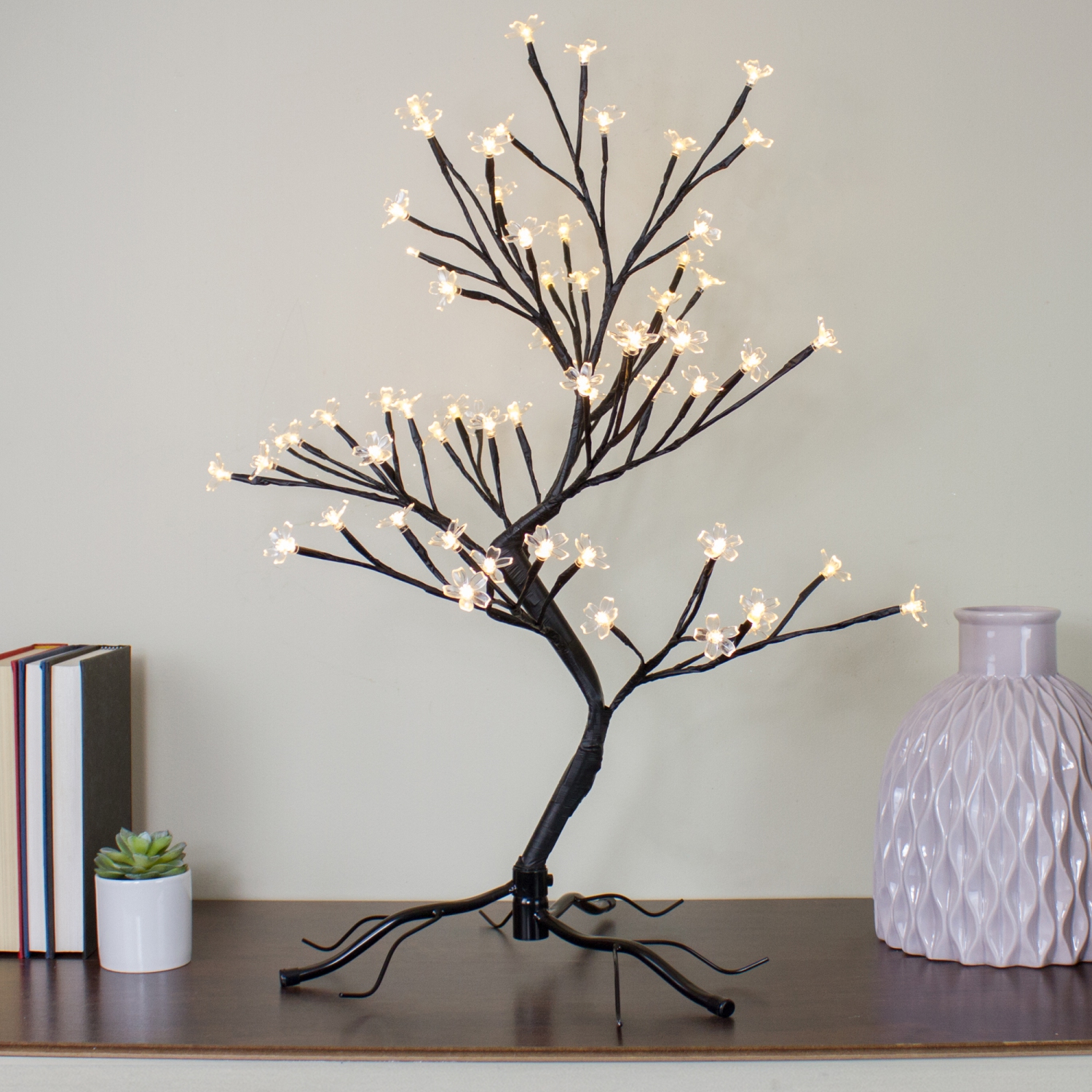 25" Pre-Lit Japanese Sakura Blossom Artificial Tree - Warm White LED lights