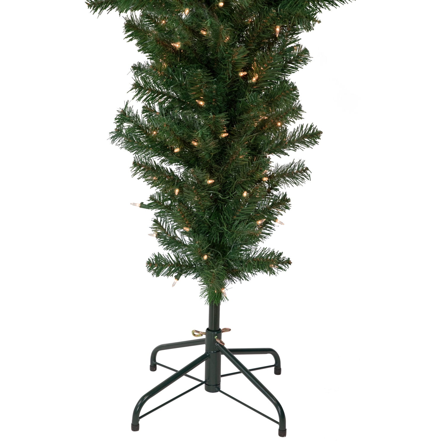 5.5' Pre-Lit Medium Upside Down Spruce Artificial Christmas Tree, Clear Lights