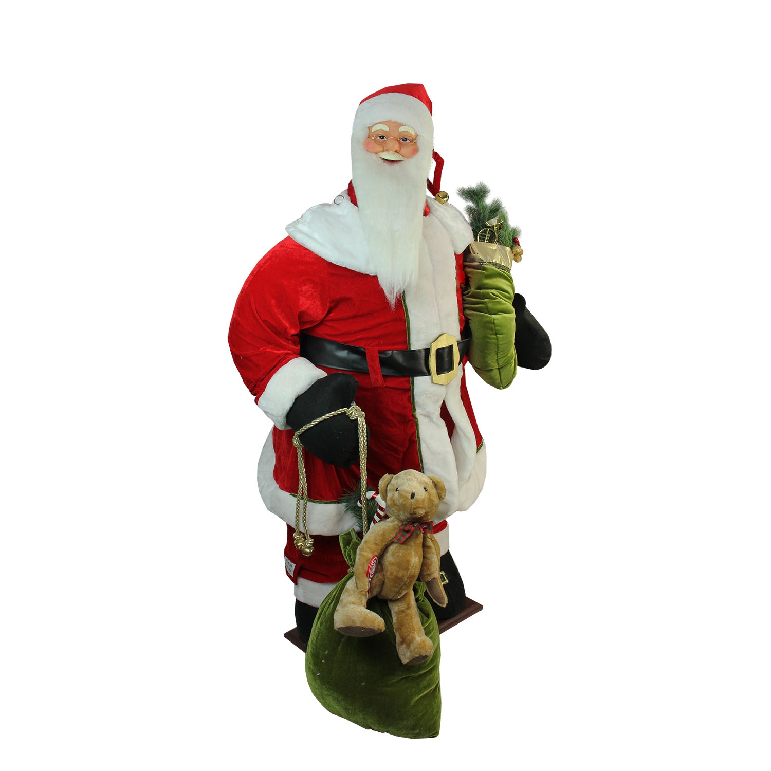 5' Red Animated Musical Inflatable Santa Claus Christmas Figurine