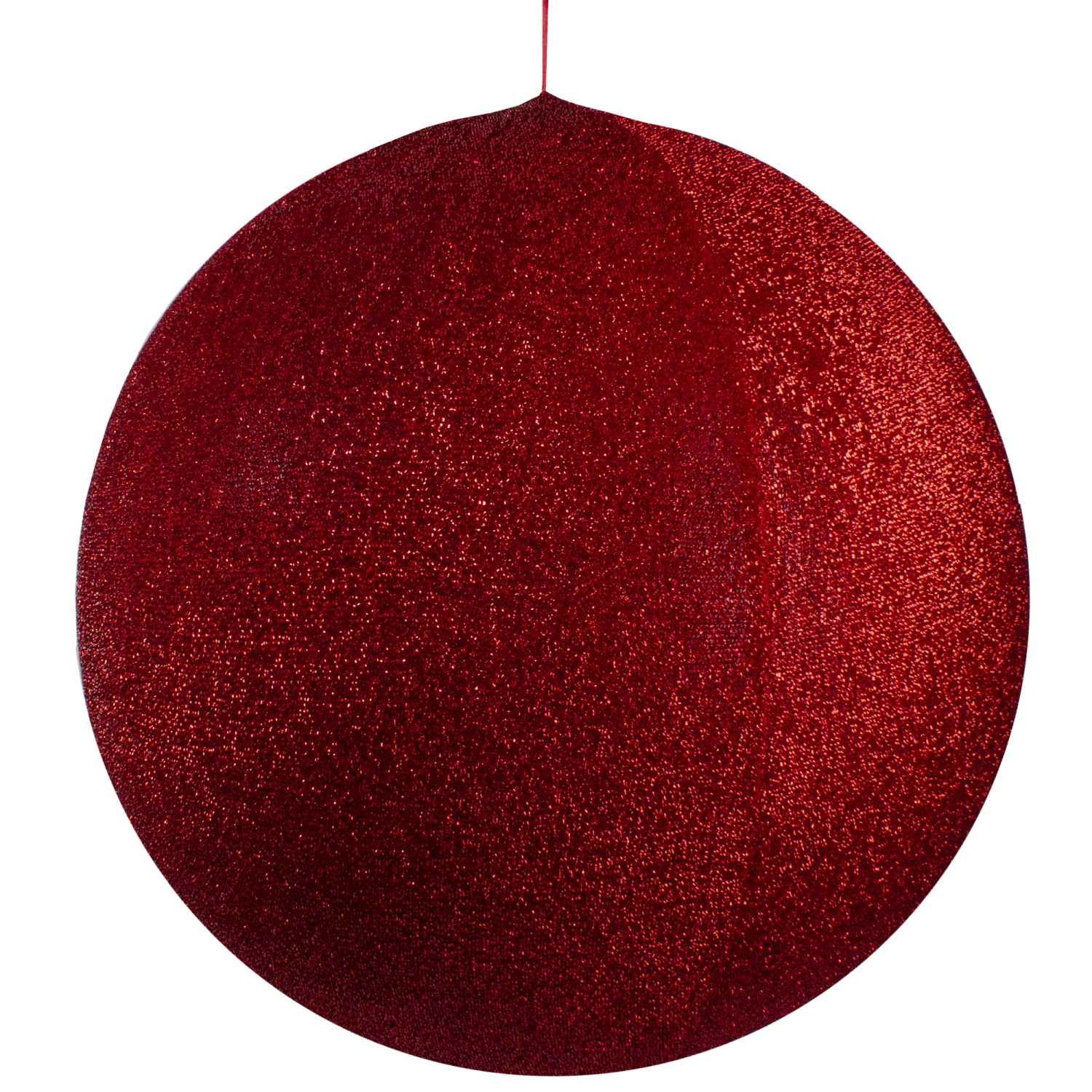 23.5" Red Tinsel Inflatable Christmas Ball Ornament Outdoor Decoration