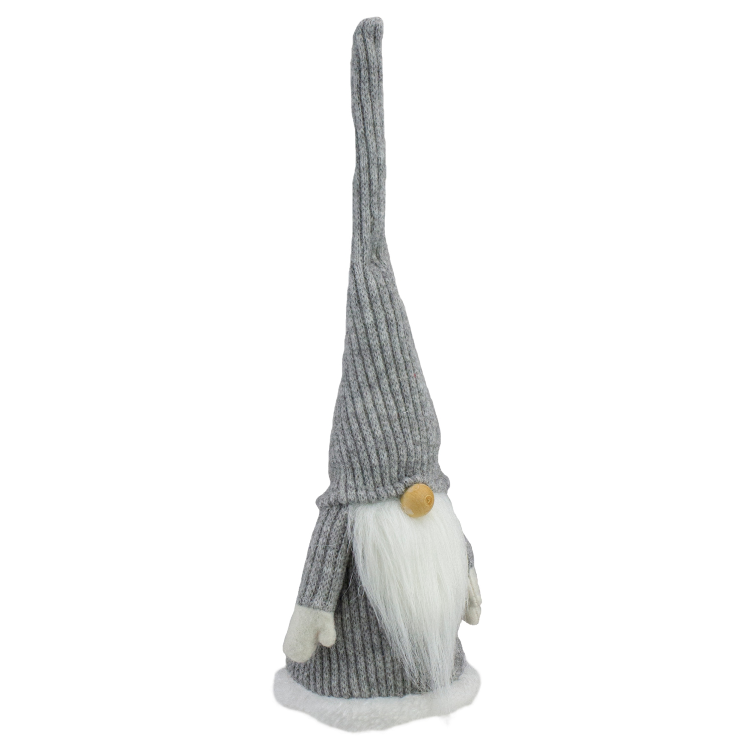 14" Gray and White Standing Christmas Gnome Tabletop Decor