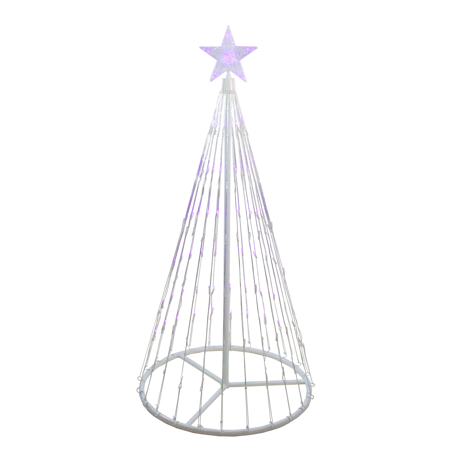 4' Purple LED Lighted Show Cone Christmas Tree Outdoor Decor