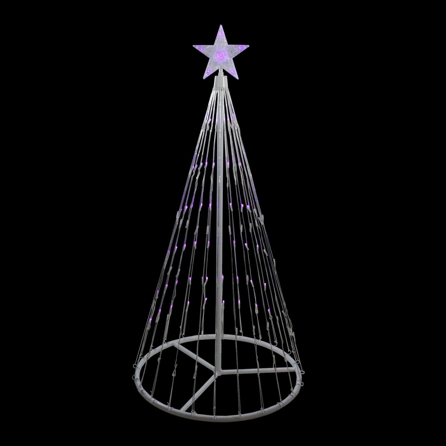4' Purple LED Lighted Show Cone Christmas Tree Outdoor Decor