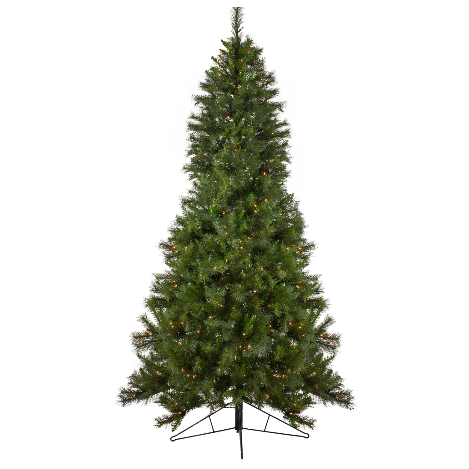 7.5' Pre-Lit Slim Canyon Pine Half Wall Artificial Christmas Tree - Clear Lights