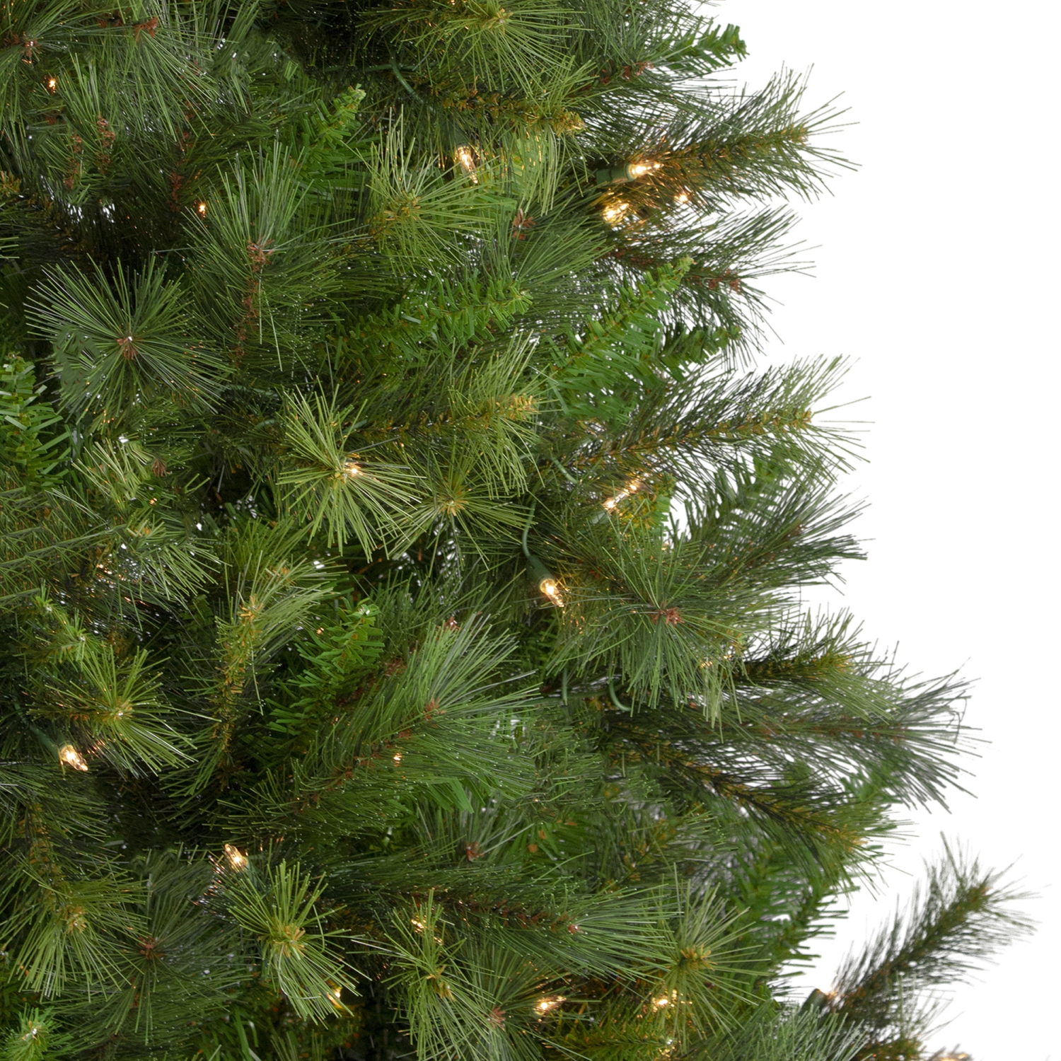 7.5' Pre-Lit Slim Canyon Pine Half Wall Artificial Christmas Tree - Clear Lights
