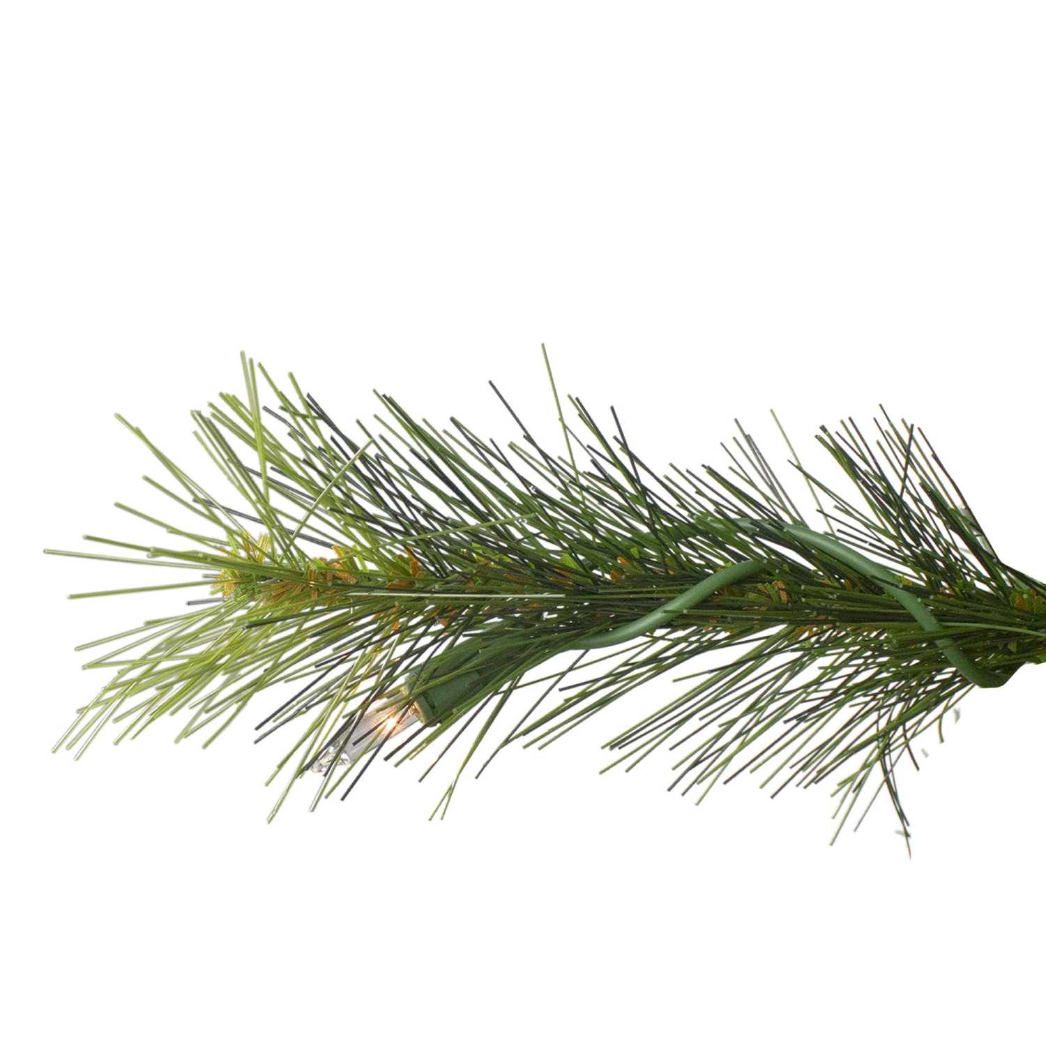 7.5' Pre-Lit Slim Canyon Pine Half Wall Artificial Christmas Tree - Clear Lights
