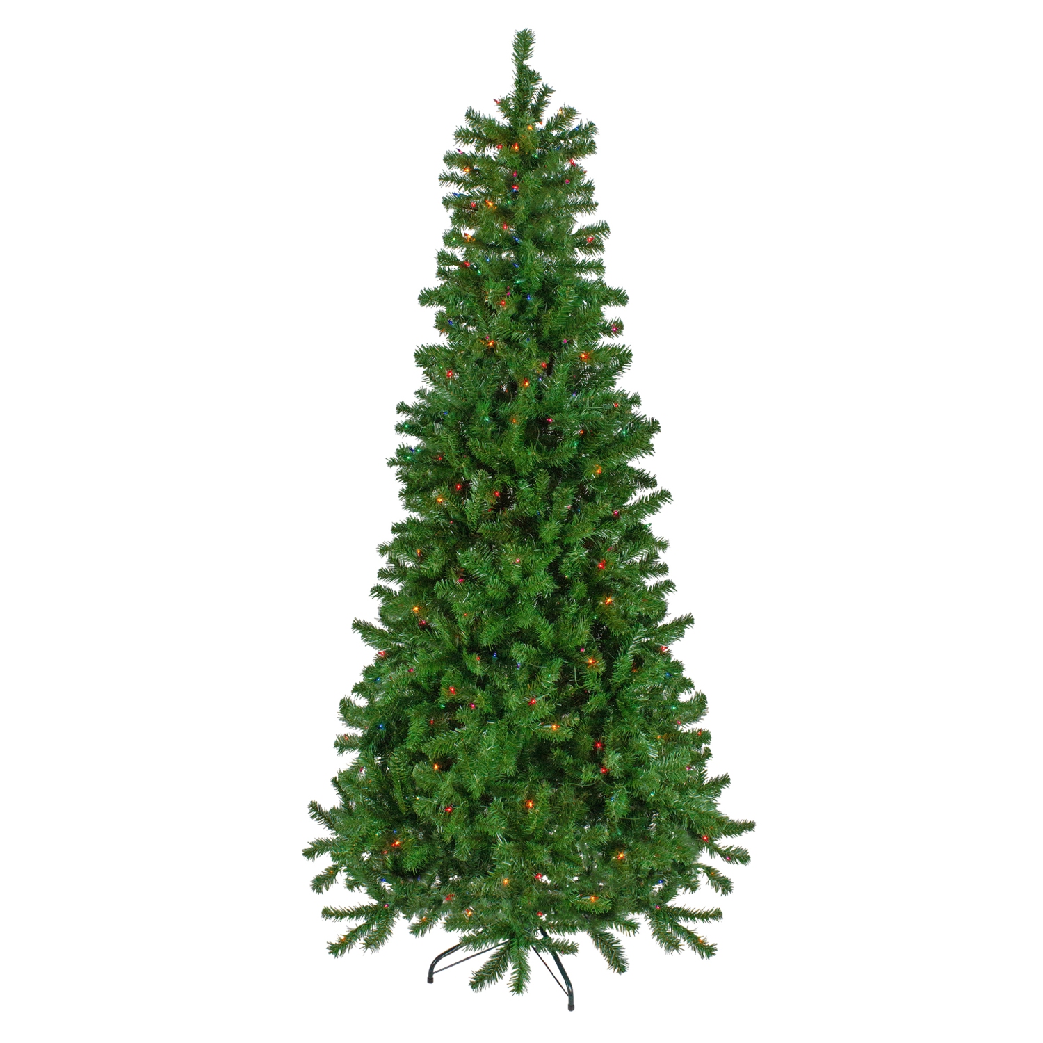 7' Pre-Lit Norfolk Spruce Artificial Christmas Tree, Multi Lights