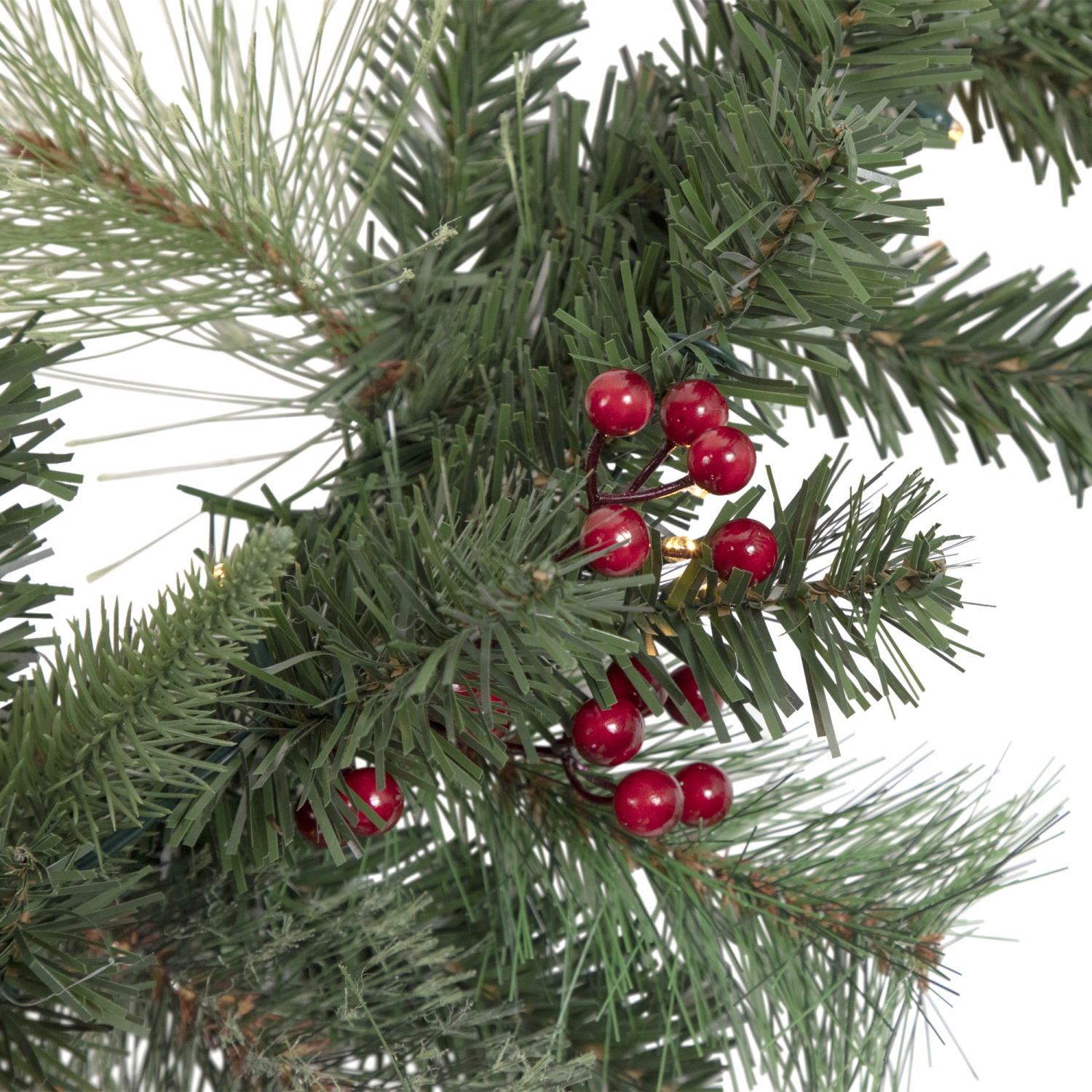 6' x 9" Pre-Lit Decorated Pine Cone and Berries Artificial Christmas Garland