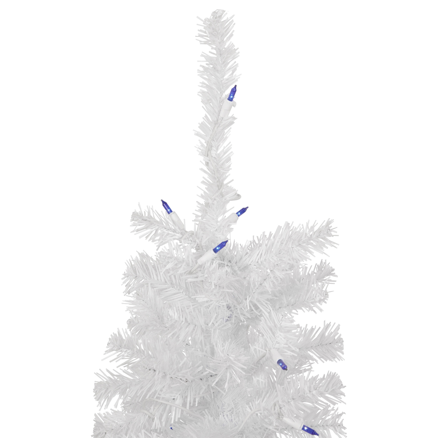 3' Pre-Lit Woodbury White Pine Slim Artificial Christmas Tree, Blue Lights