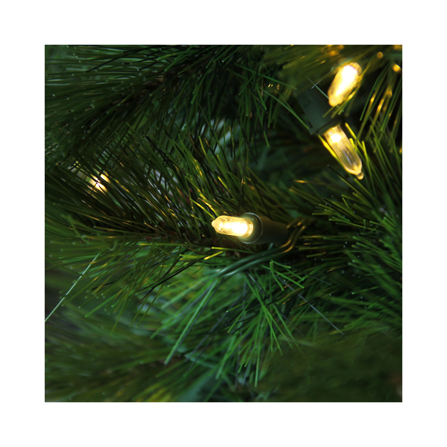 7' Pre-Lit Slim Mount Beacon Pine Artificial Christmas Tree - Multicolor LED Lights